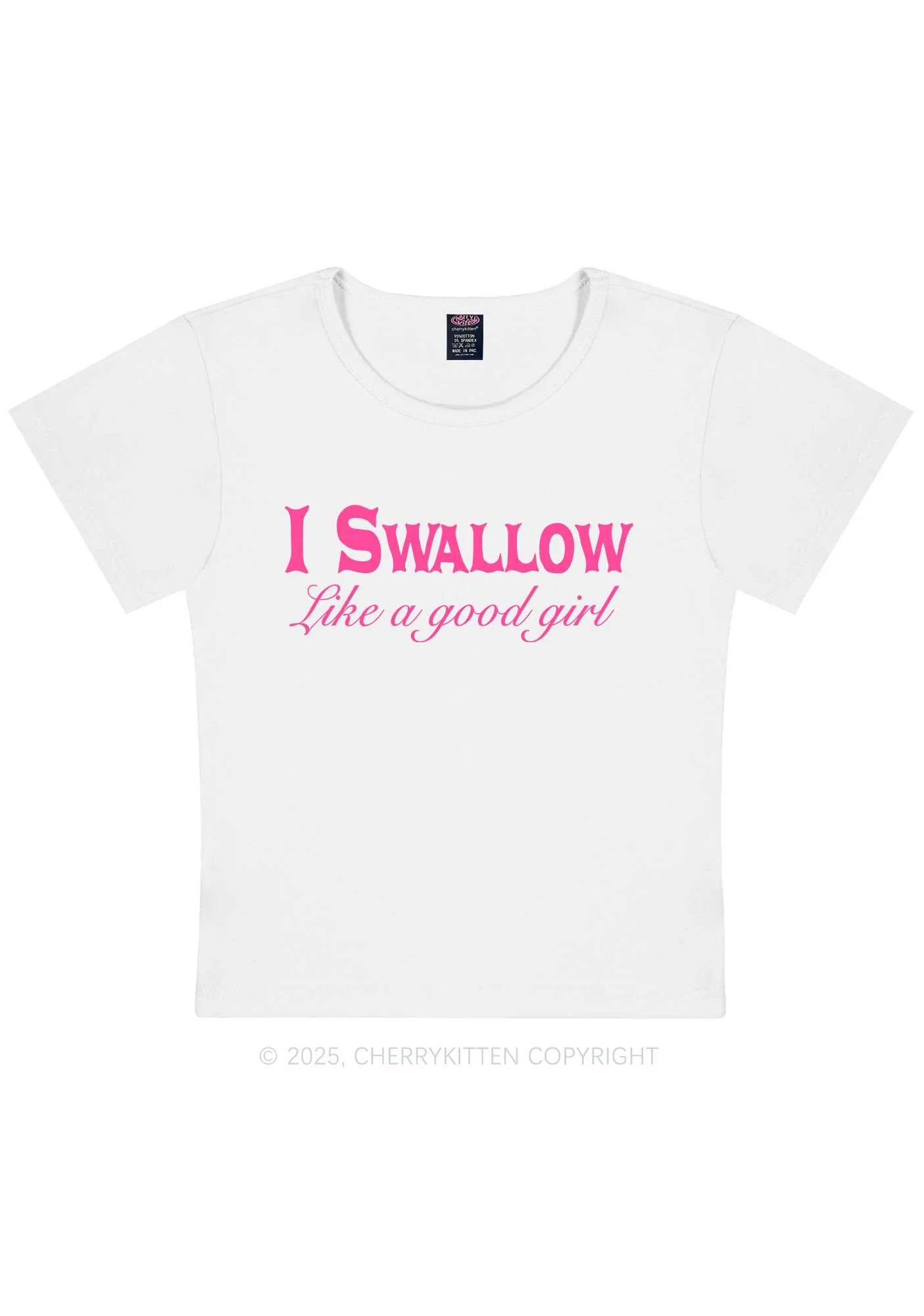 Swallow Like Good Gril Y2K Baby Tee Cherrykitten - Image 3