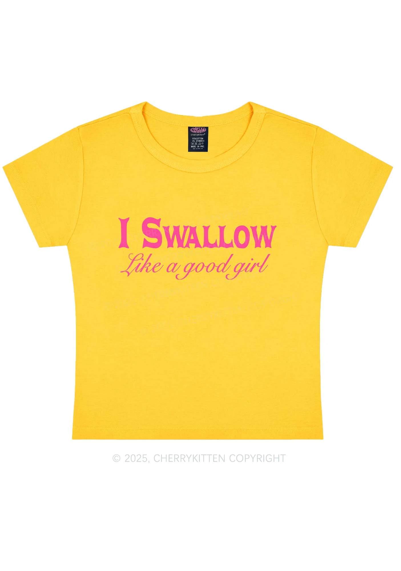Swallow Like Good Gril Y2K Baby Tee Cherrykitten - Image 6