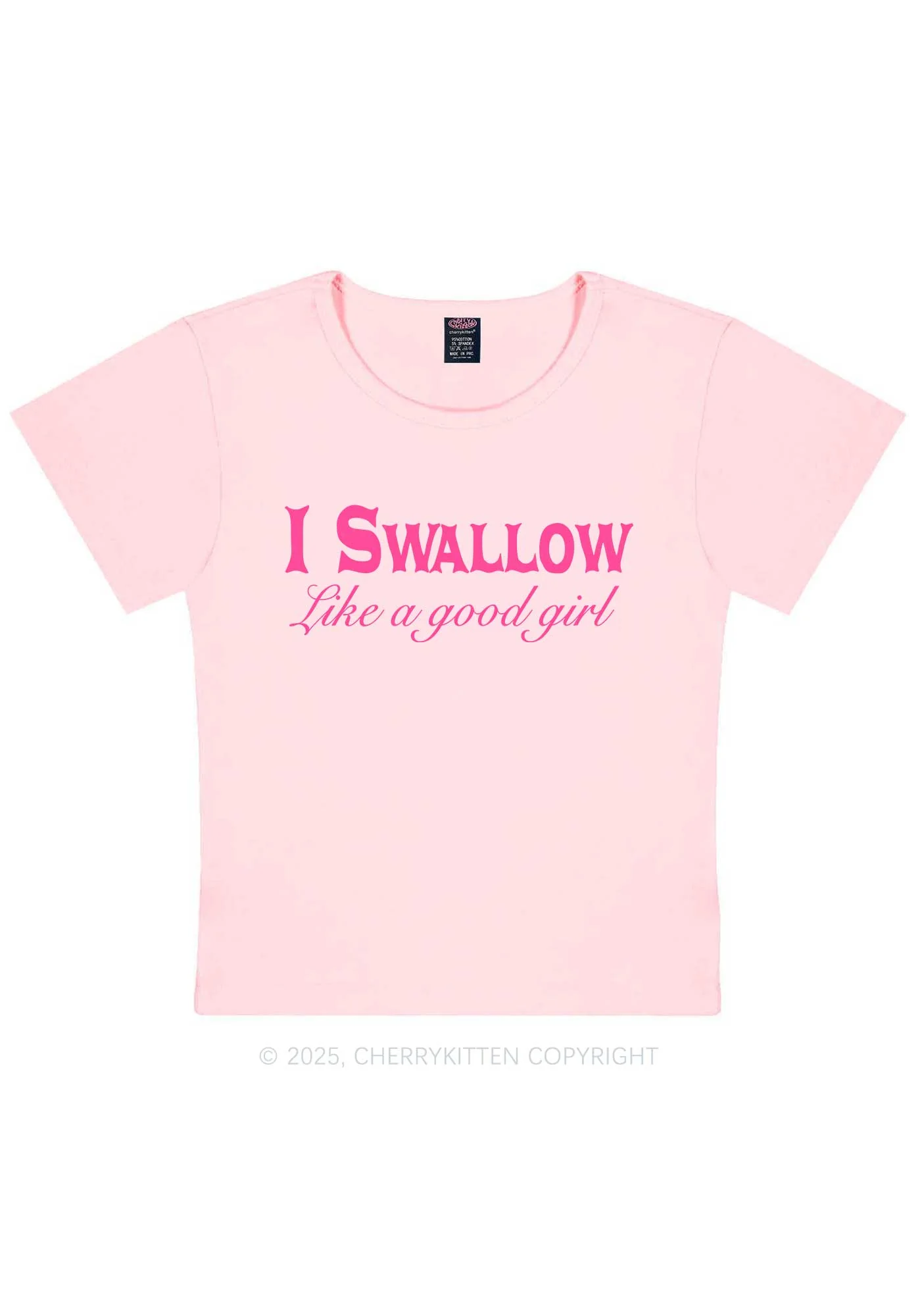 Swallow Like Good Gril Y2K Baby Tee Cherrykitten - Image 7