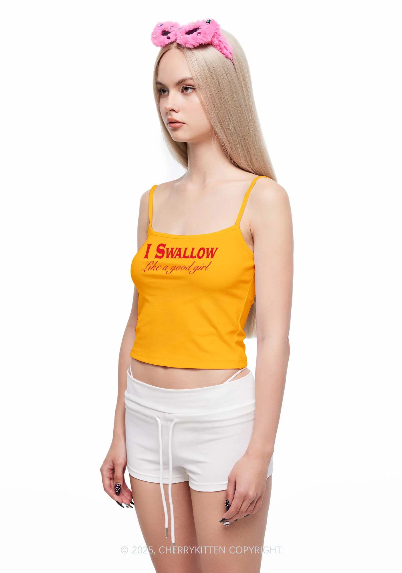 Swallow Like Good Gril Y2K Spaghetti Strap Cami Cherrykitten - Image 2