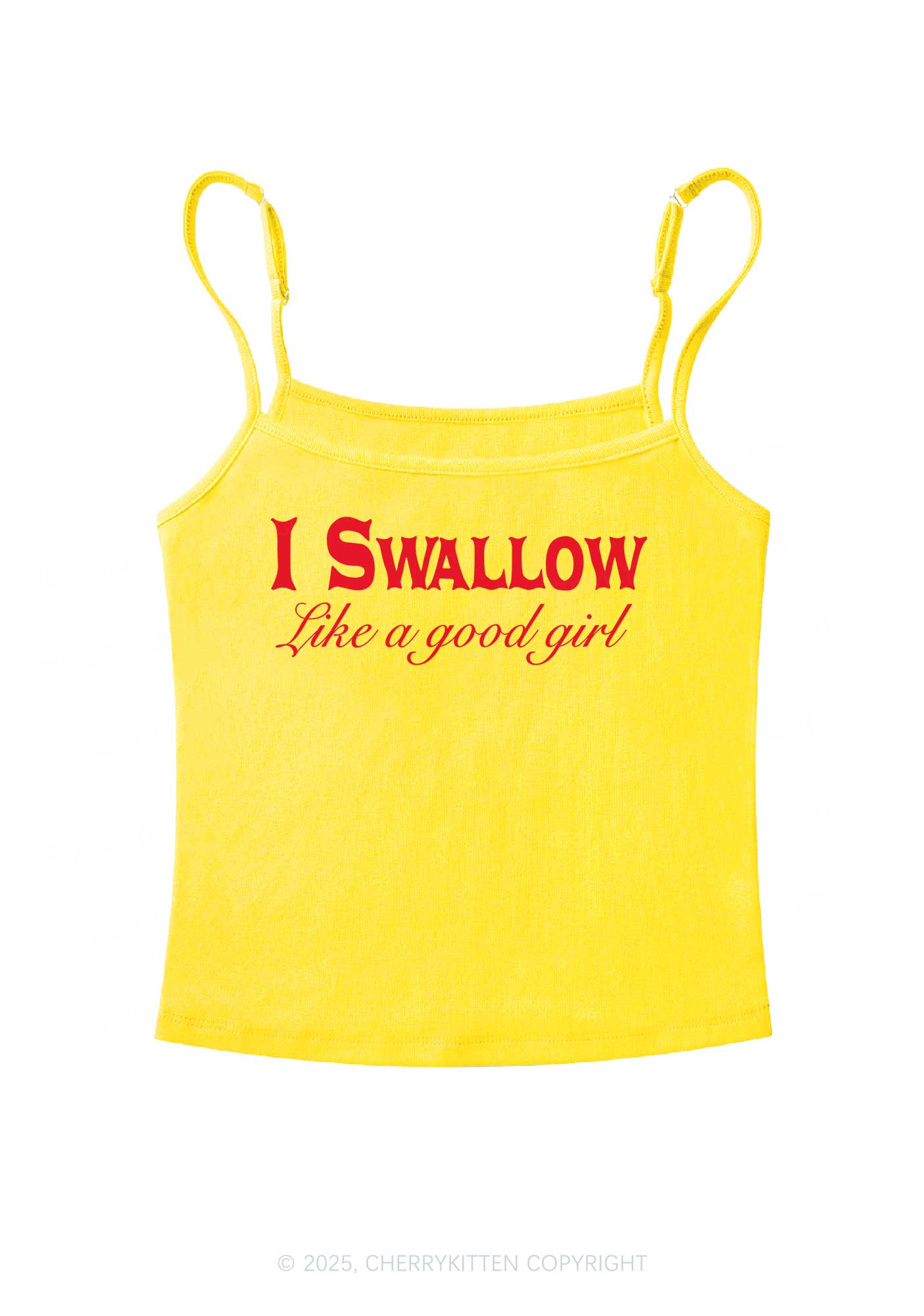 Swallow Like Good Gril Y2K Spaghetti Strap Cami Cherrykitten - Image 6