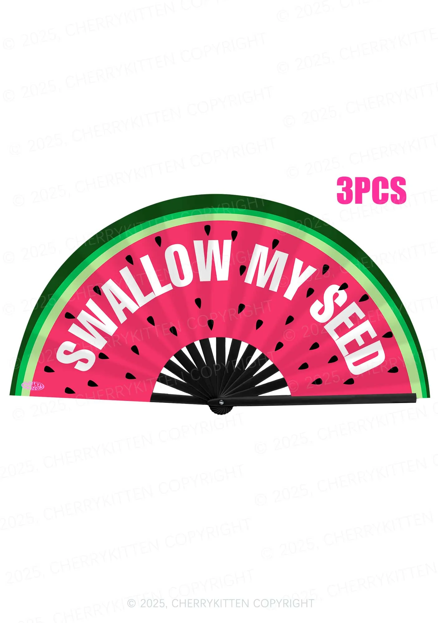 Swallow My Seed Y2K Rave Hand Fan Cherrykitten - Image 3