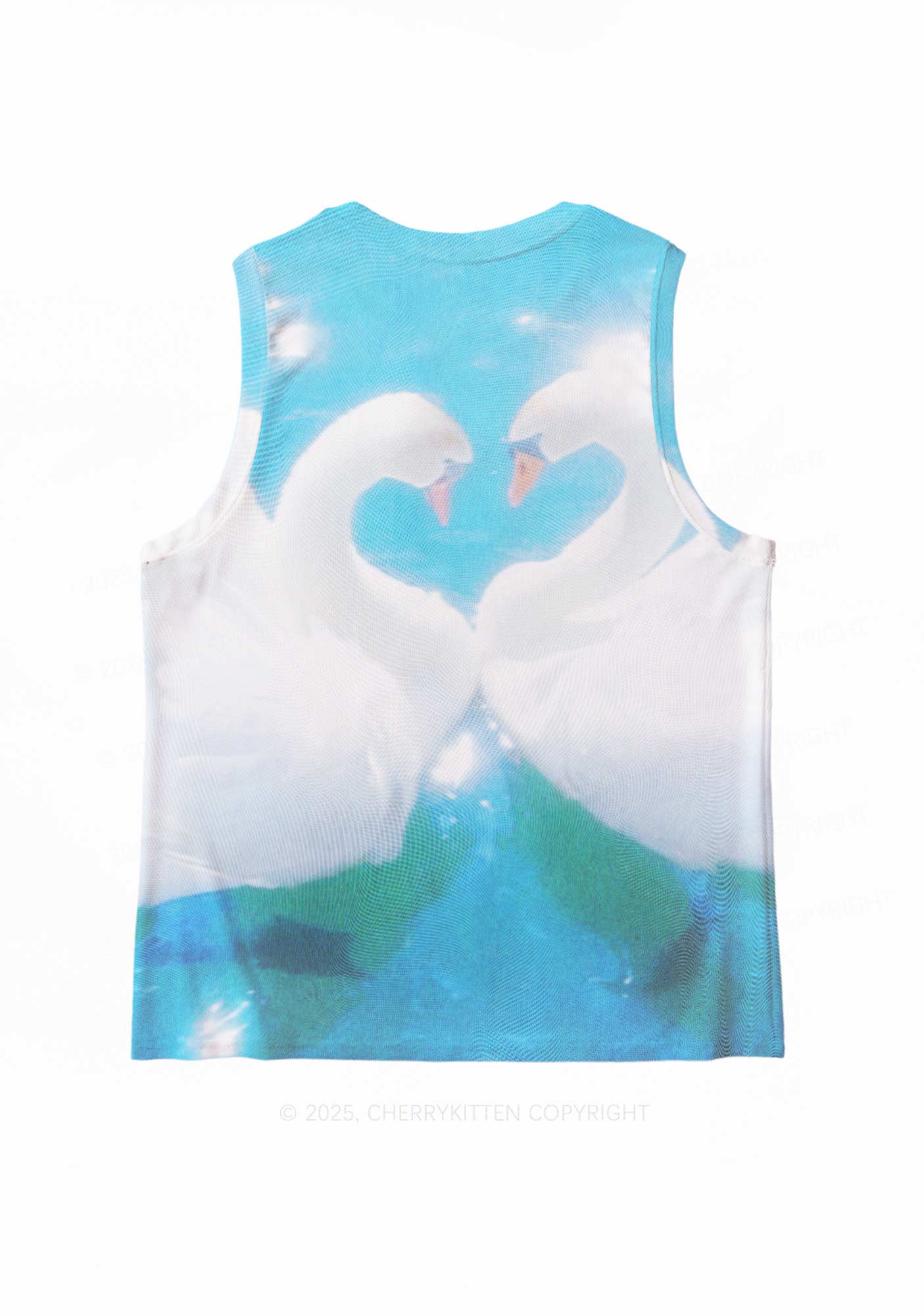 Swan Lovers Y2K Mesh Muscle Tank Cherrykitten - Image 3