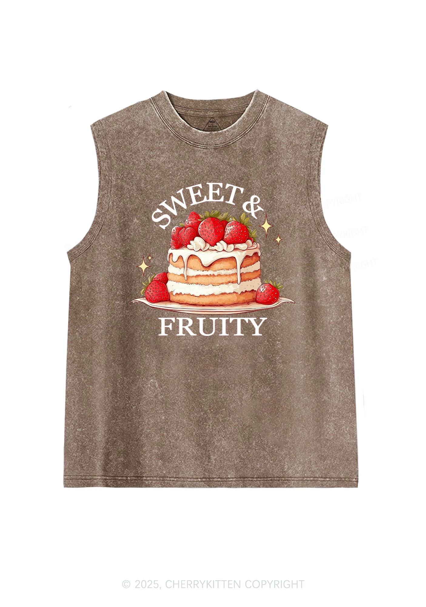 Sweet And Fruity Cake Pride Y2K Washed Muscle Tank Cherrykitten - Image 5
