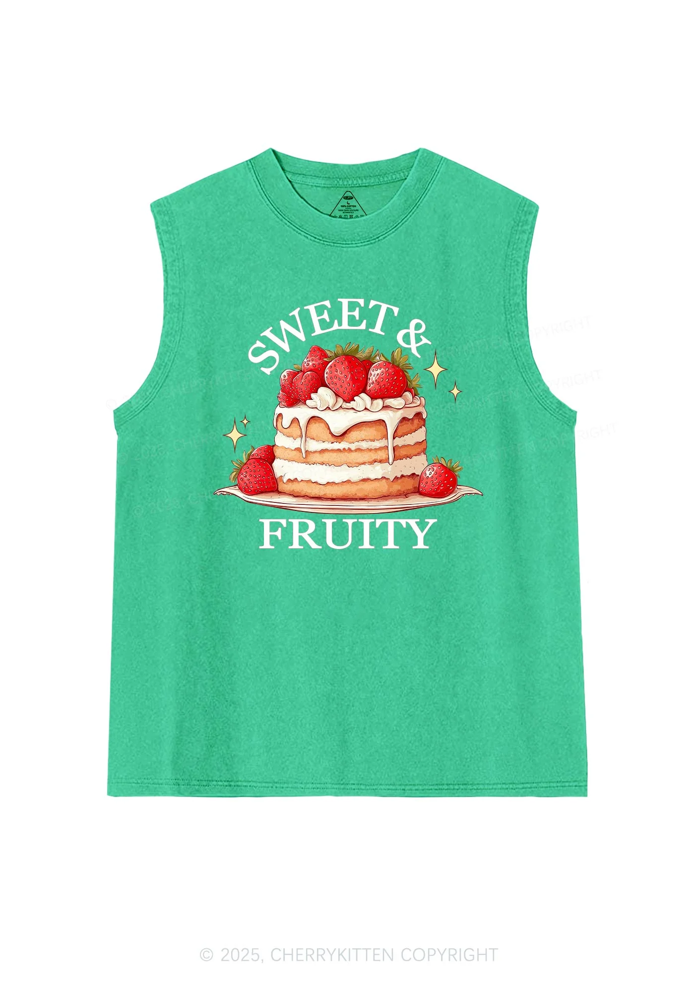 Sweet And Fruity Cake Pride Y2K Washed Muscle Tank Cherrykitten - Image 6