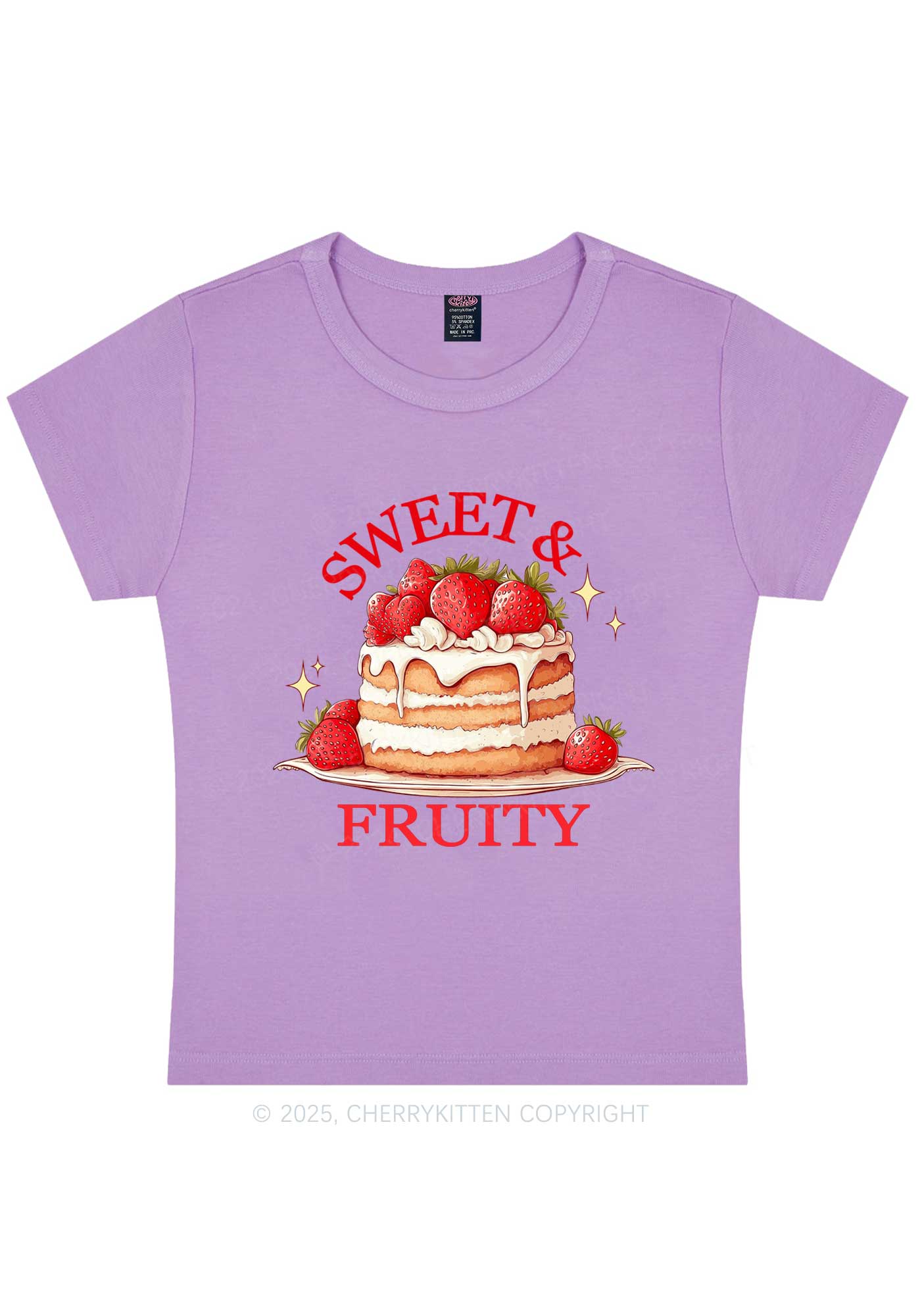 Sweet And Fruity Cake Y2K Baby Tee Cherrykitten - Image 5