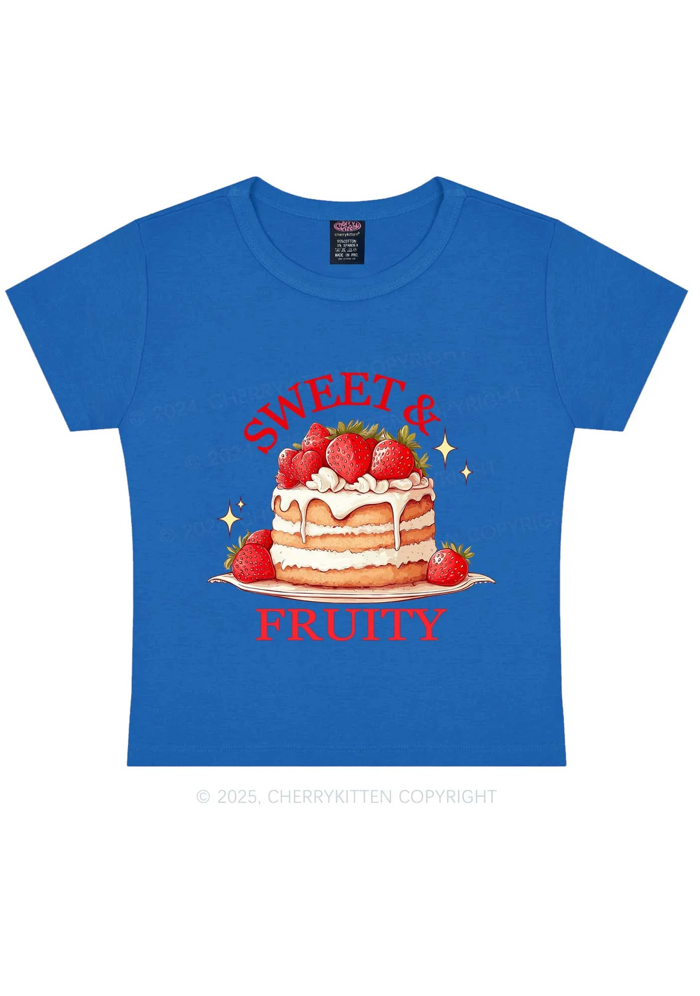 Sweet And Fruity Cake Y2K Baby Tee Cherrykitten - Image 8