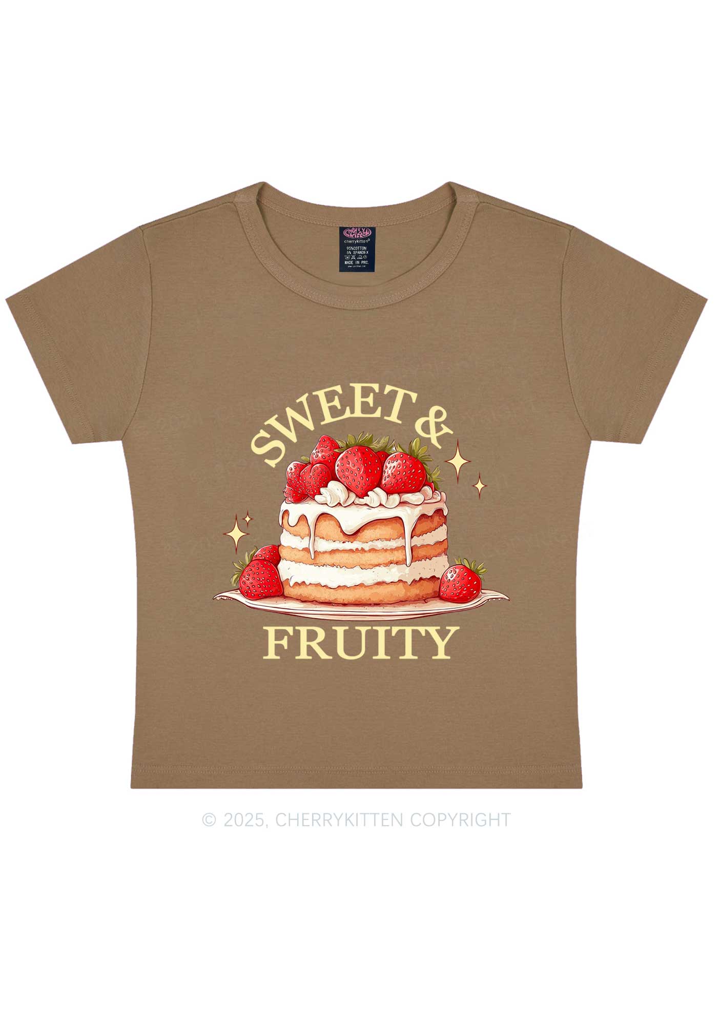 Sweet And Fruity Cake Y2K Baby Tee Cherrykitten - Image 9