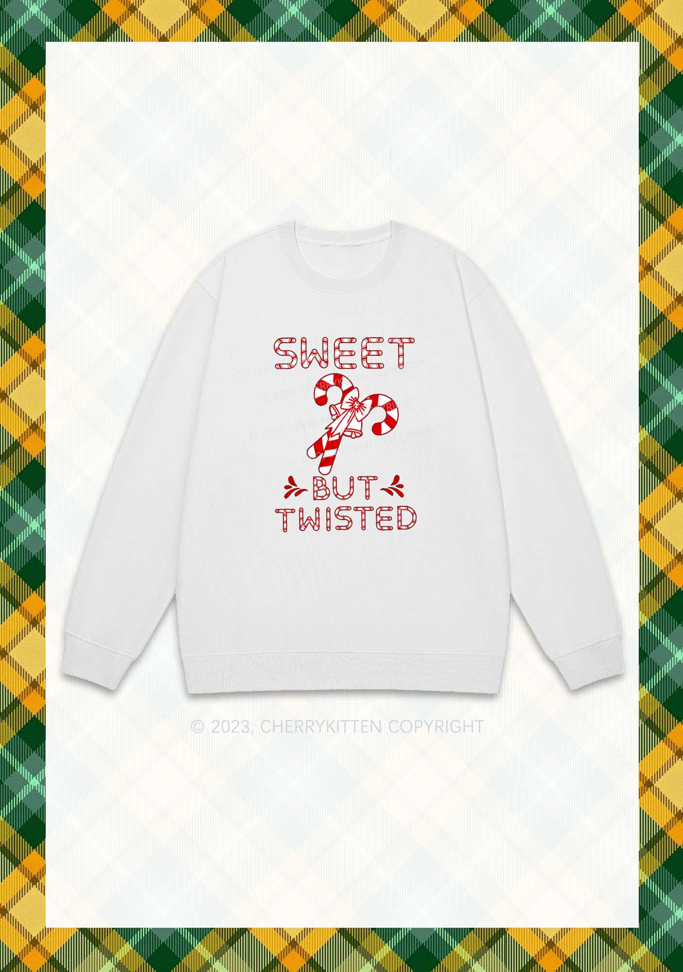 Sweet But Twisted Christmas Y2K Sweatshirt Cherrykitten - Image 3
