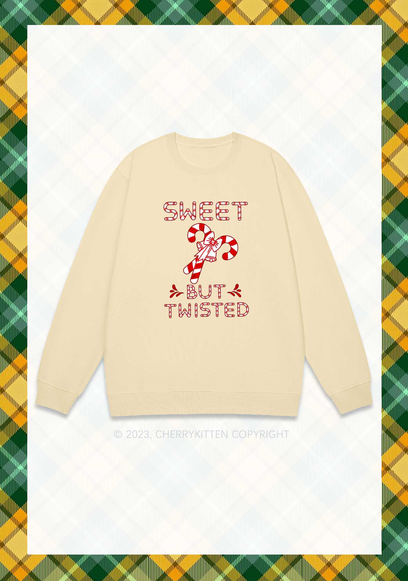 Sweet But Twisted Christmas Y2K Sweatshirt Cherrykitten - Image 4