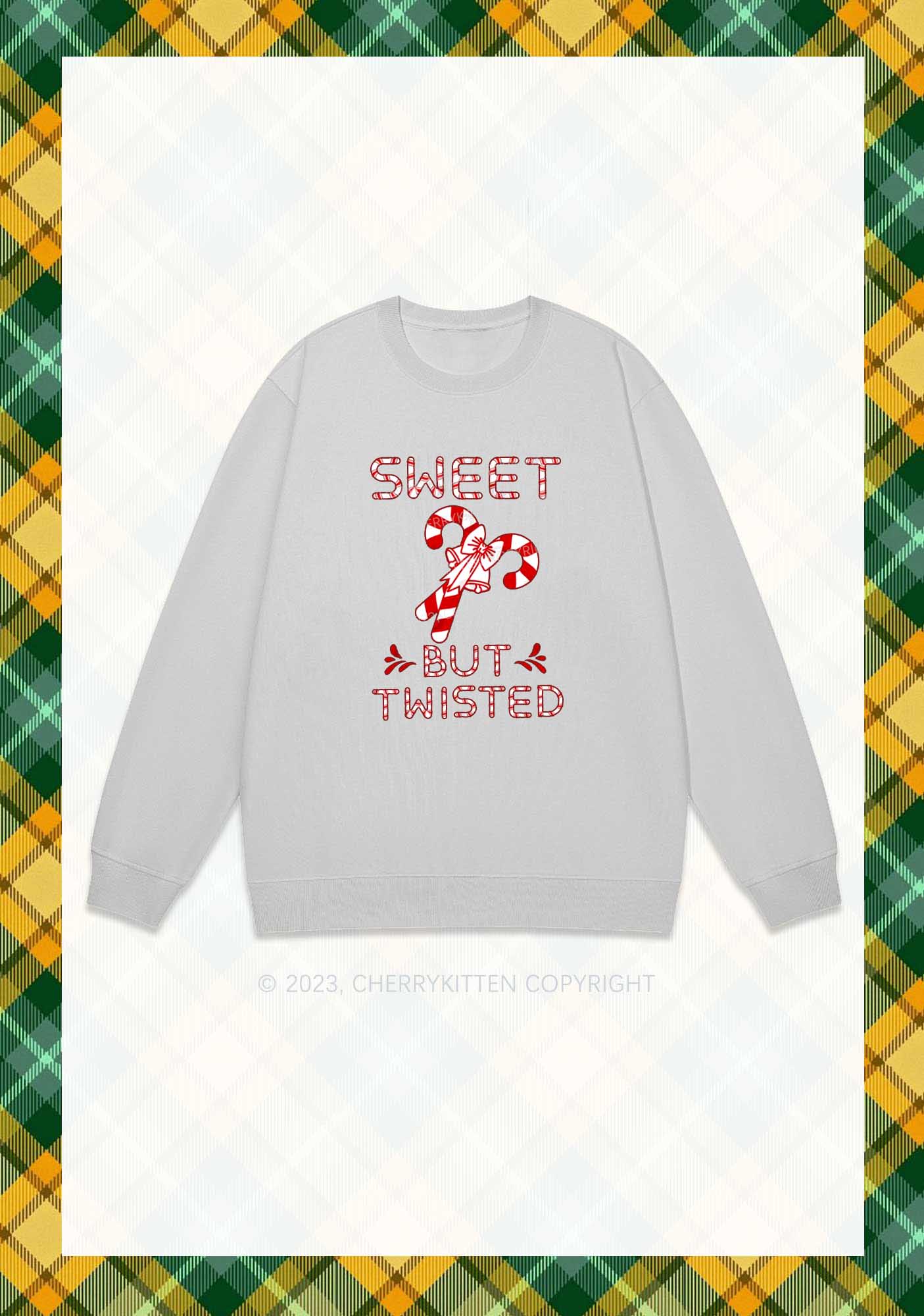 Sweet But Twisted Christmas Y2K Sweatshirt Cherrykitten - Image 5