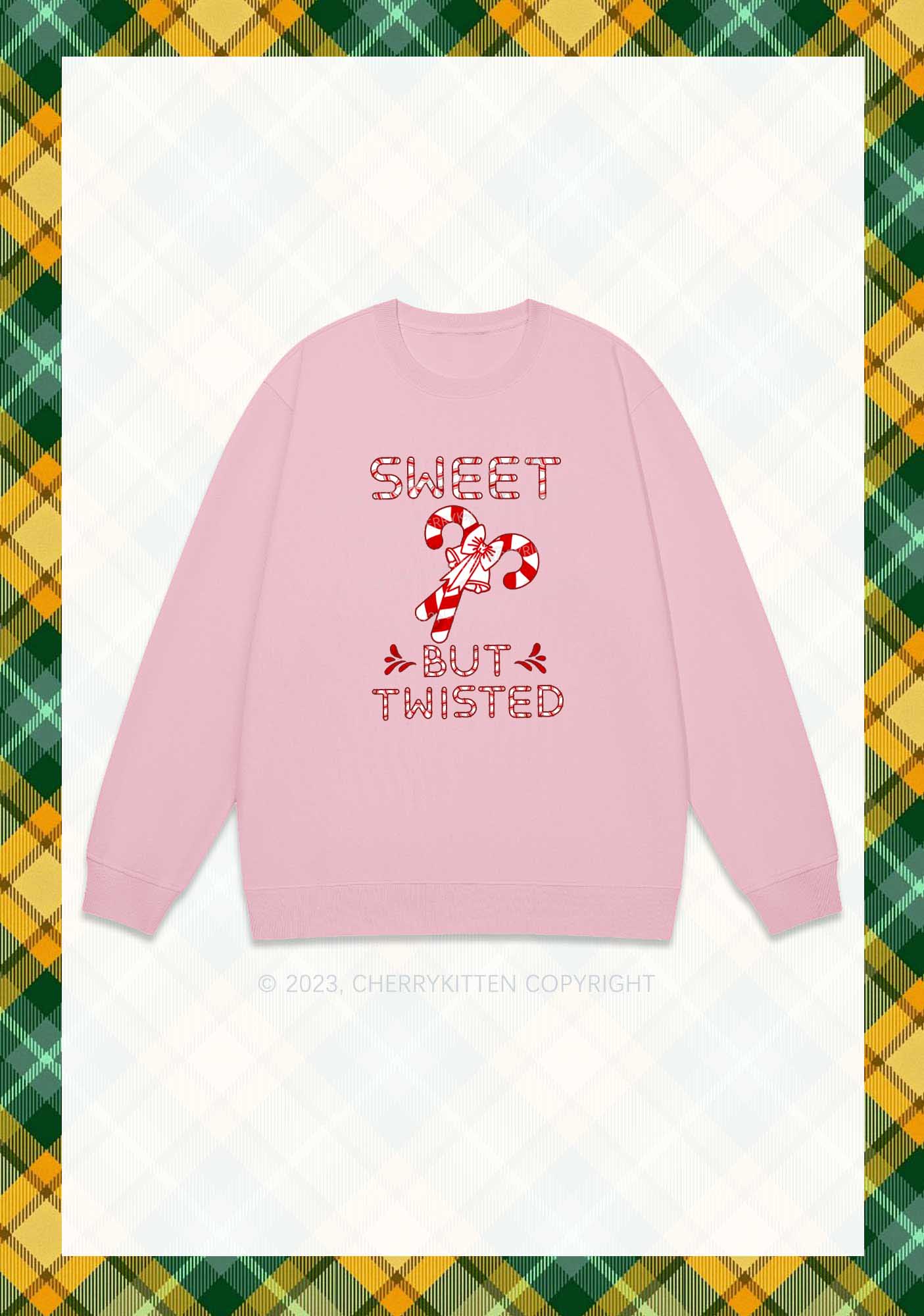 Sweet But Twisted Christmas Y2K Sweatshirt Cherrykitten - Image 6