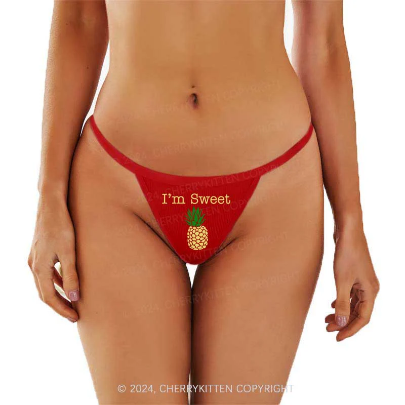 Sweet Pineapple Y2K Flat String Thong Cherrykitten - Image 3
