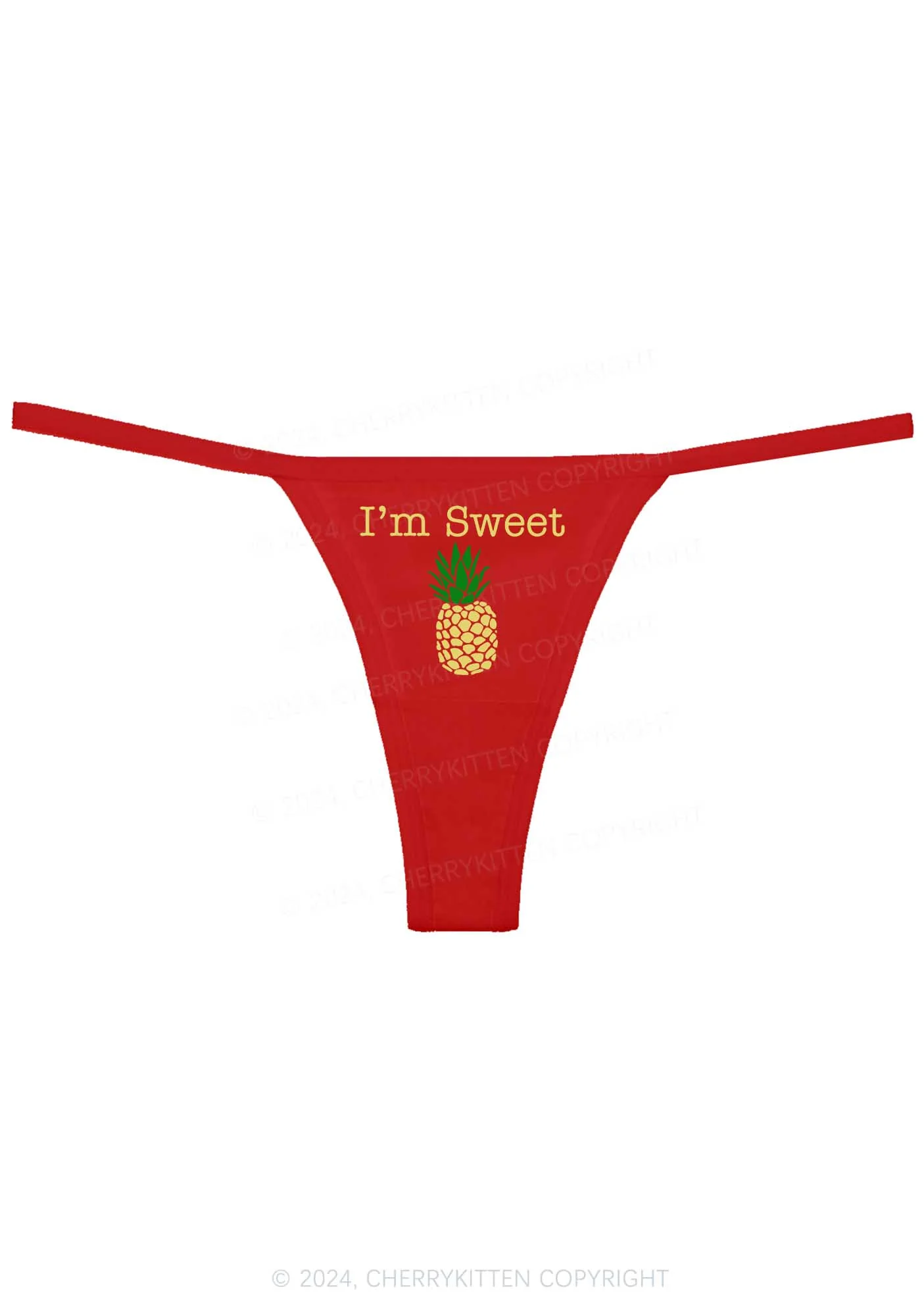Sweet Pineapple Y2K Flat String Thong Cherrykitten - Image 6