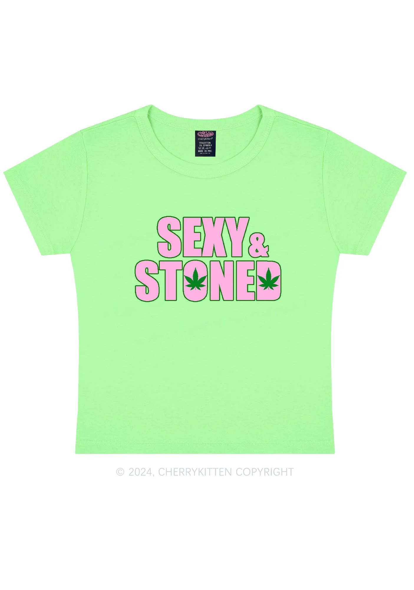 Sx Stoned Y2K Baby Tee Cherrykitten - Image 11