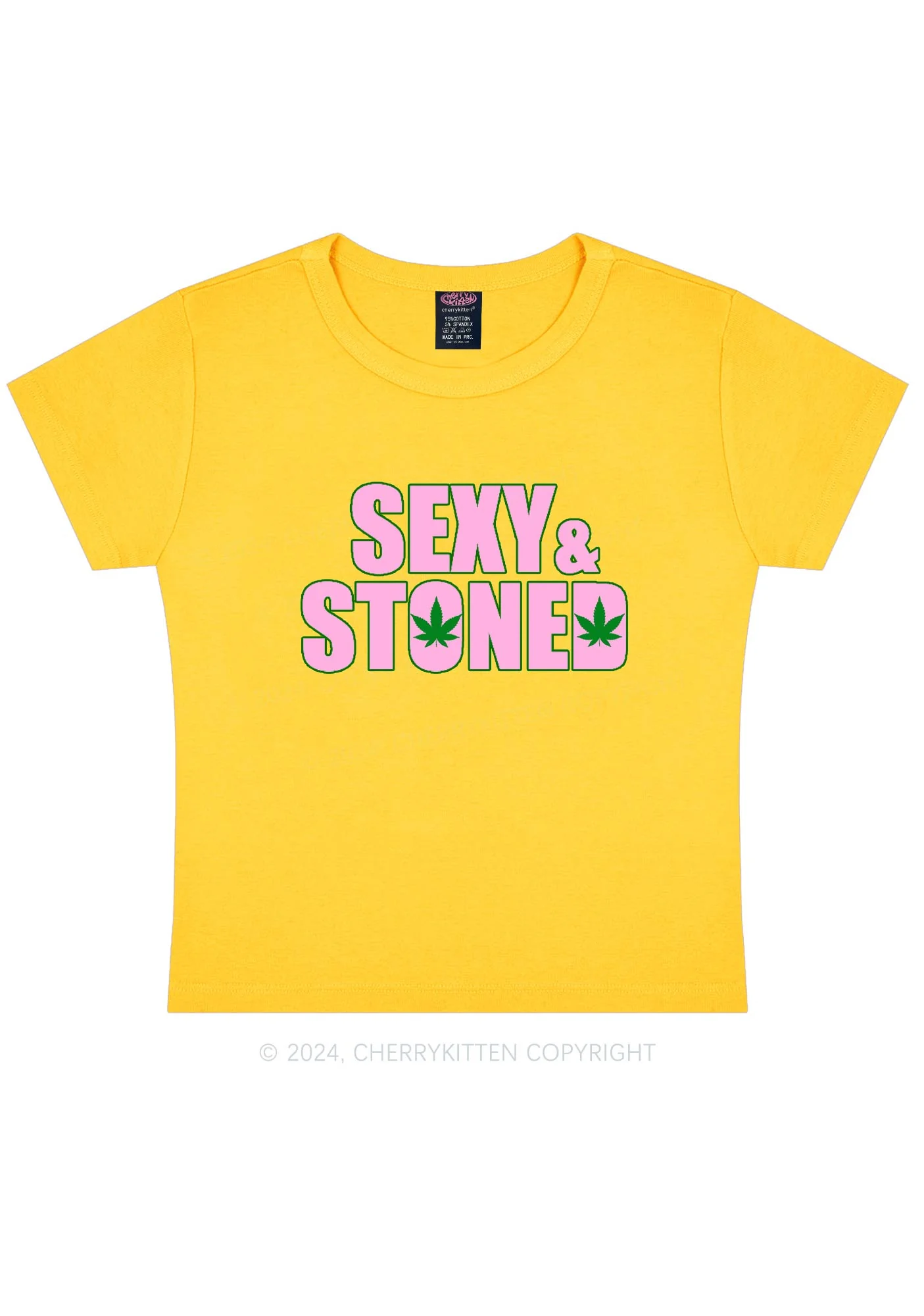 Sx Stoned Y2K Baby Tee Cherrykitten - Image 8