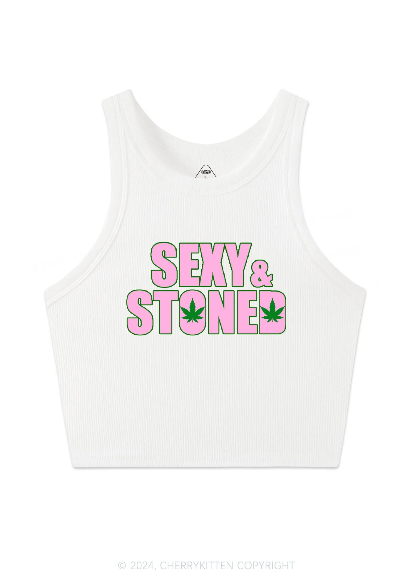 Sx Stoned Y2K Crop Tank Top Cherrykitten - Image 3