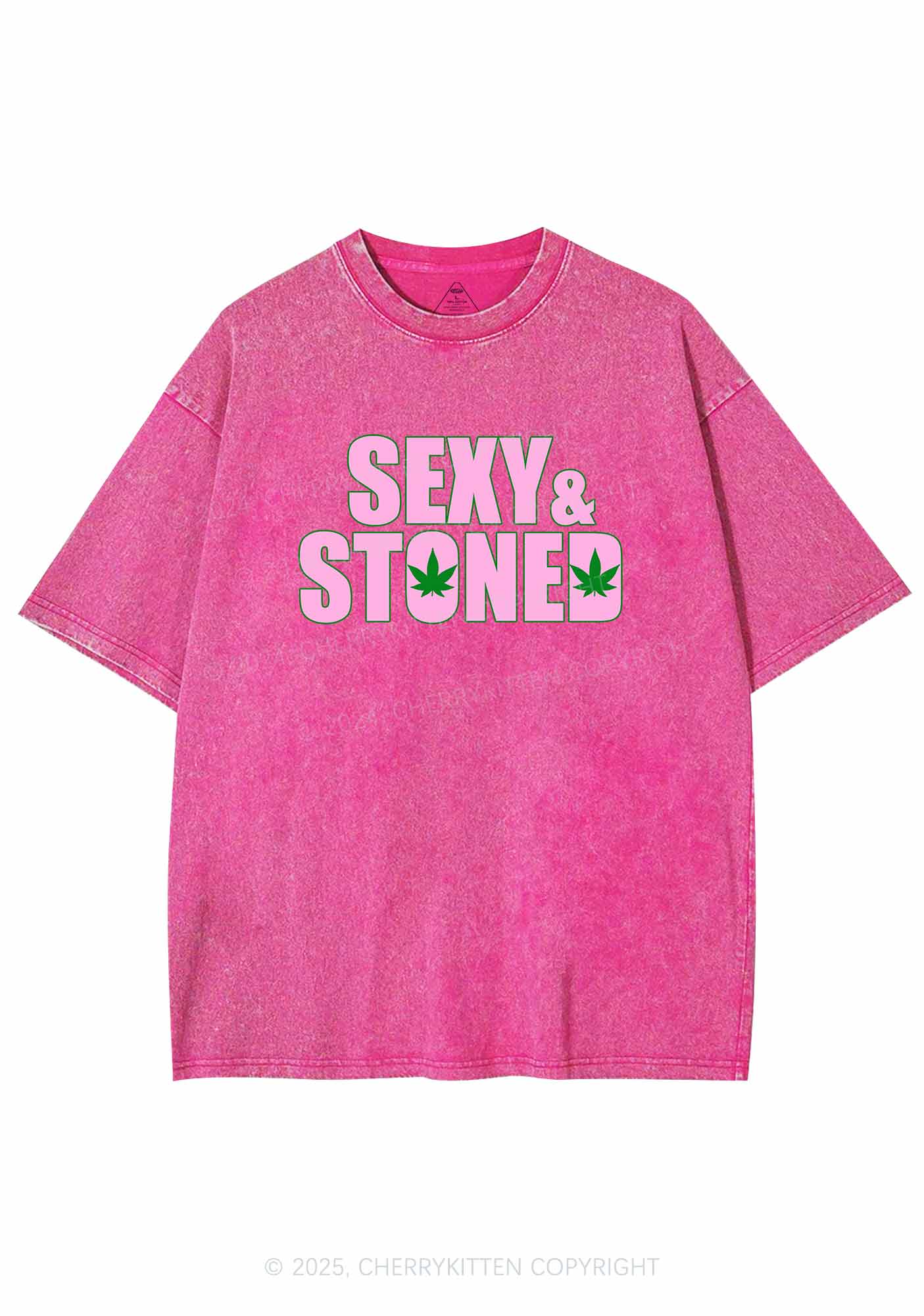 Sx Stoned Y2K Washed Tee Cherrykitten - Image 3