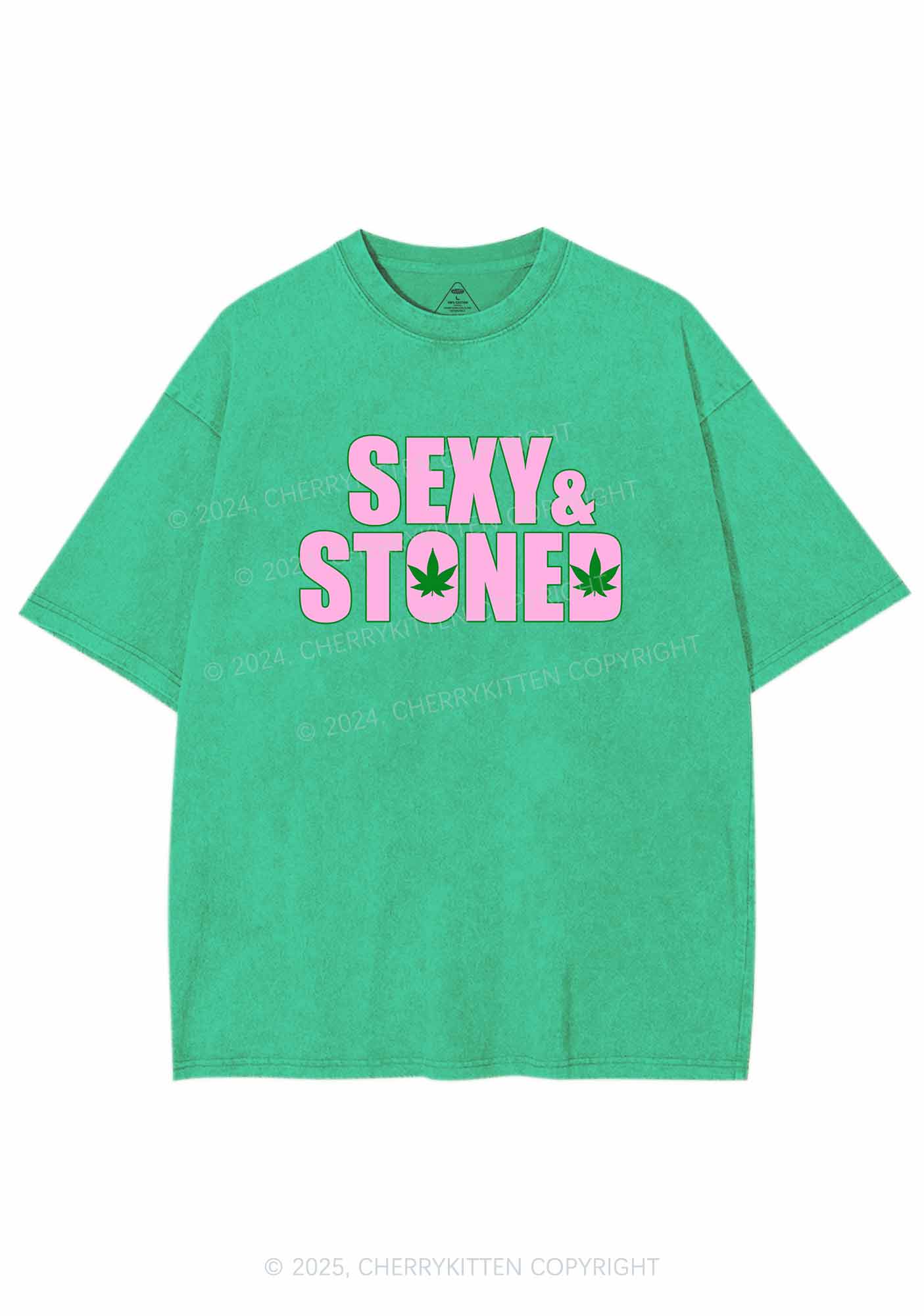 Sx Stoned Y2K Washed Tee Cherrykitten - Image 5