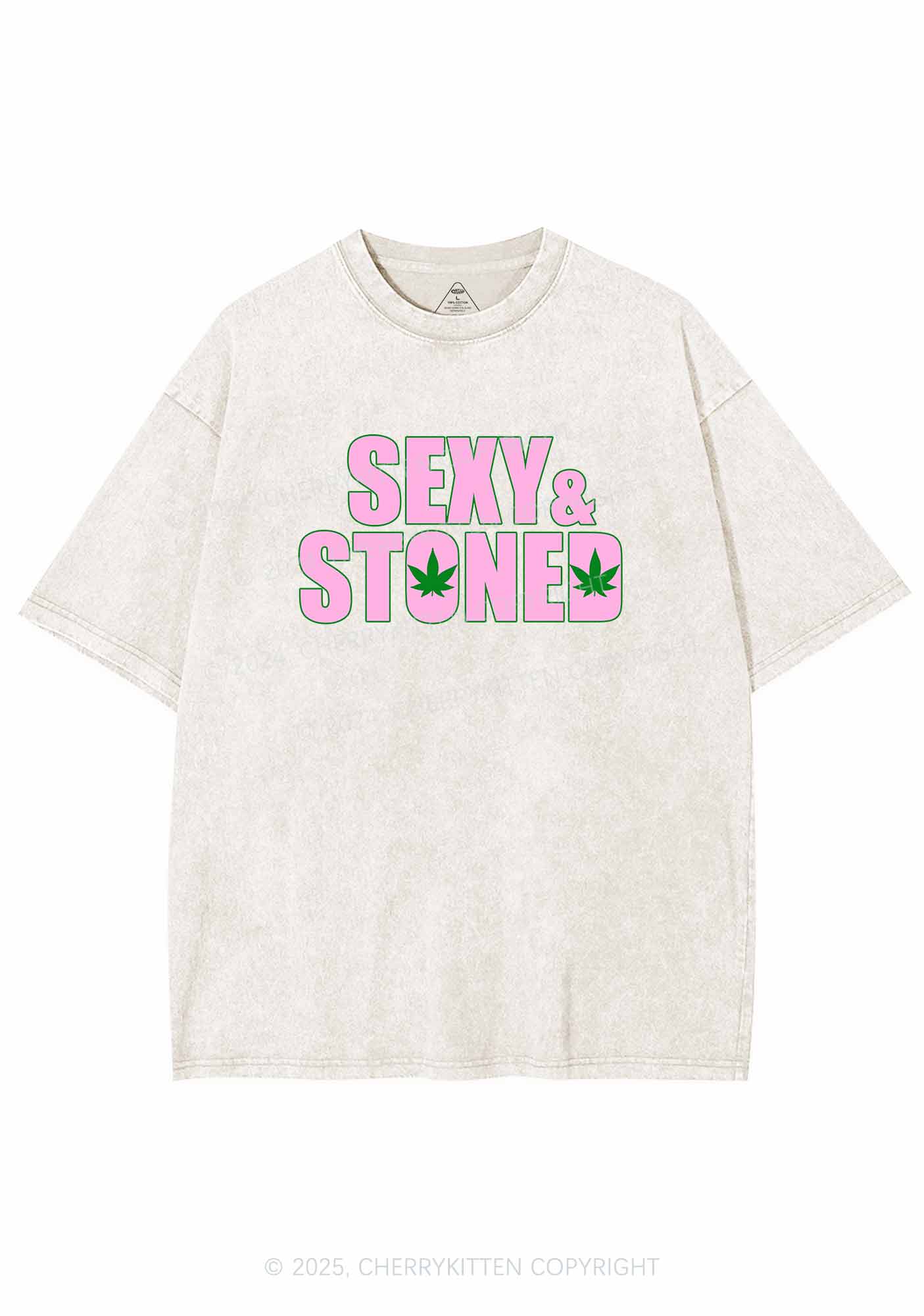 Sx Stoned Y2K Washed Tee Cherrykitten - Image 6