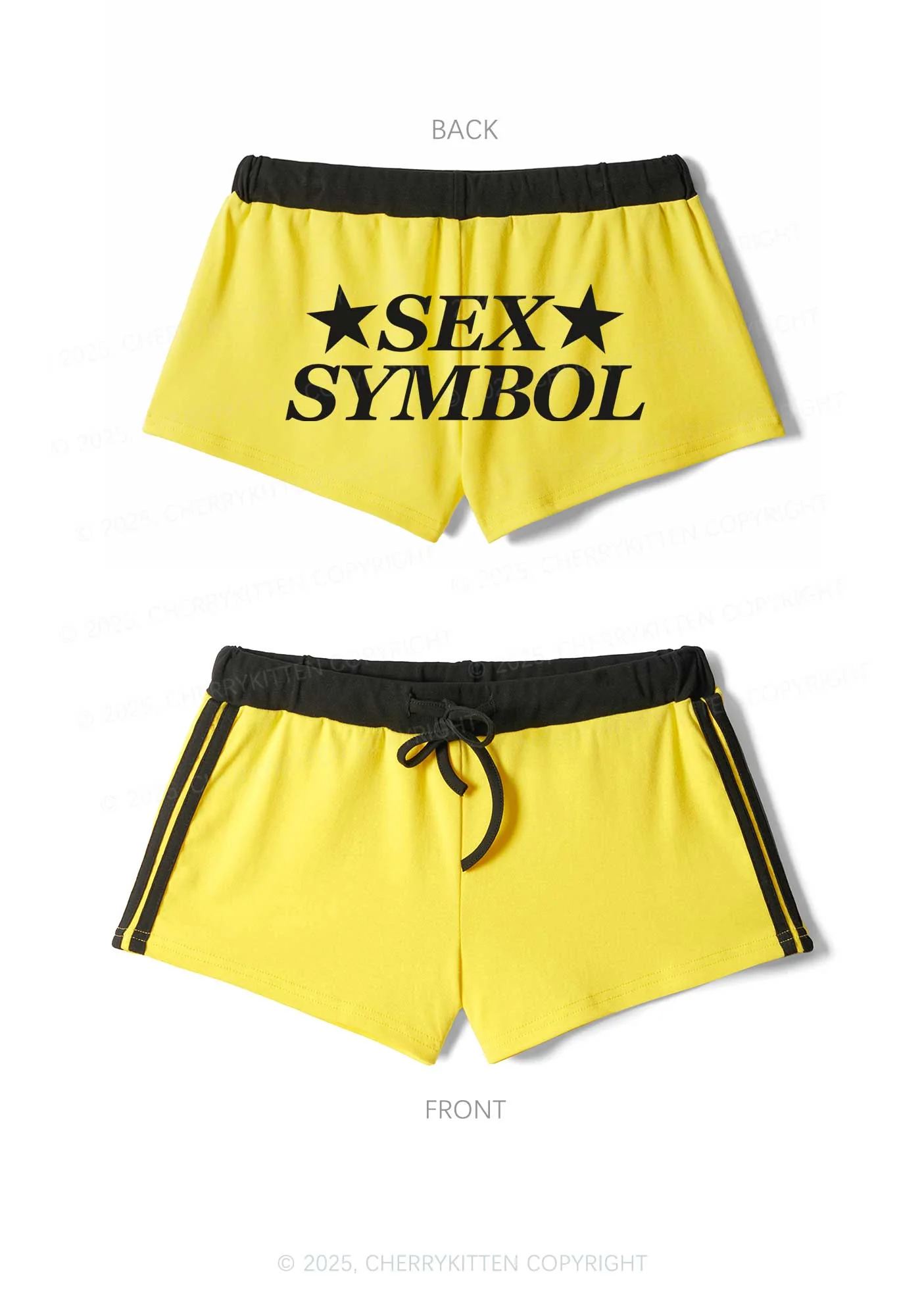 Sx Symbol Y2K Drawstring Mini Shorts Cherrykitten - Image 3