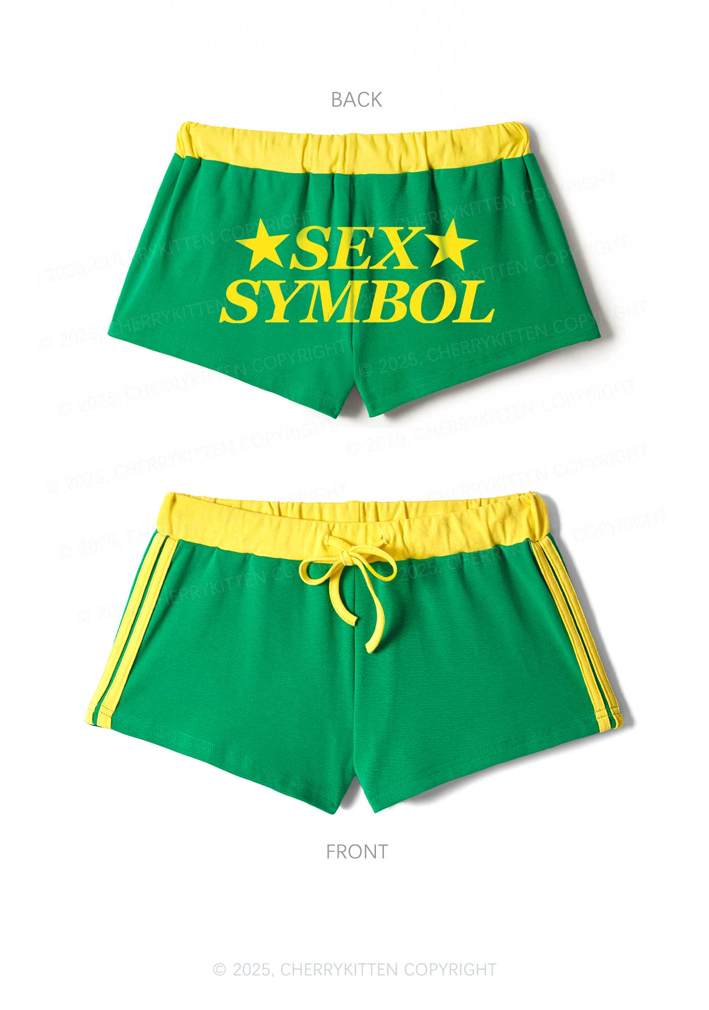 Sx Symbol Y2K Drawstring Mini Shorts Cherrykitten - Image 5