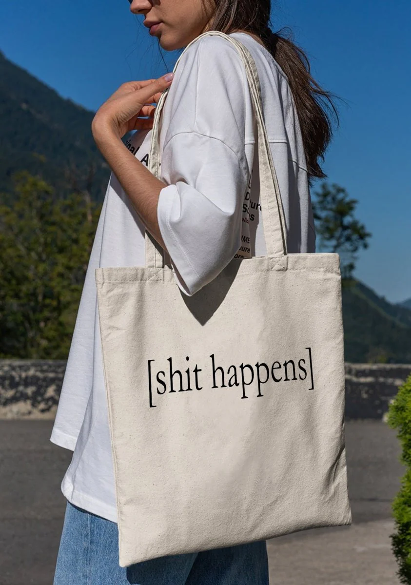 Sxxt Happens Canvas Tote Bag - Image 3