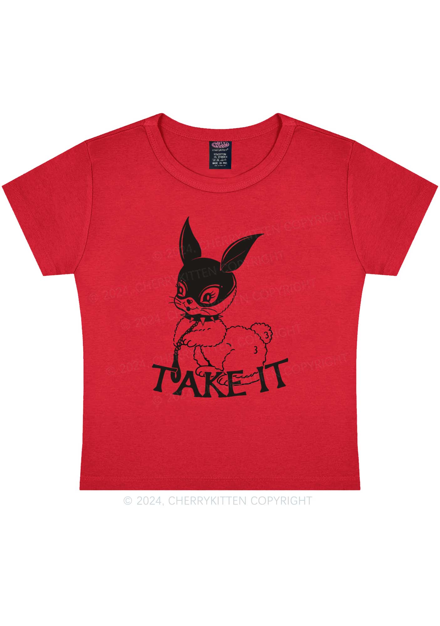 Take It Bunny Y2K Baby Tee Cherrykitten - Image 10