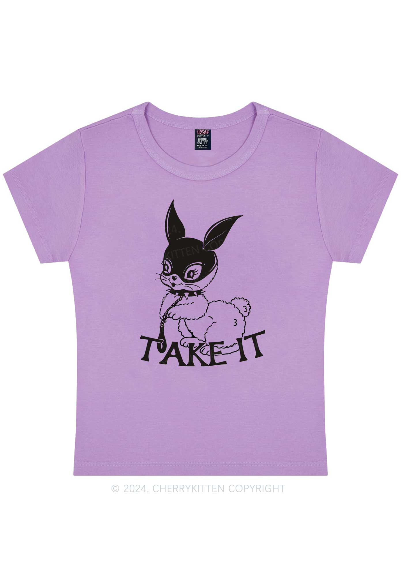 Take It Bunny Y2K Baby Tee Cherrykitten - Image 5