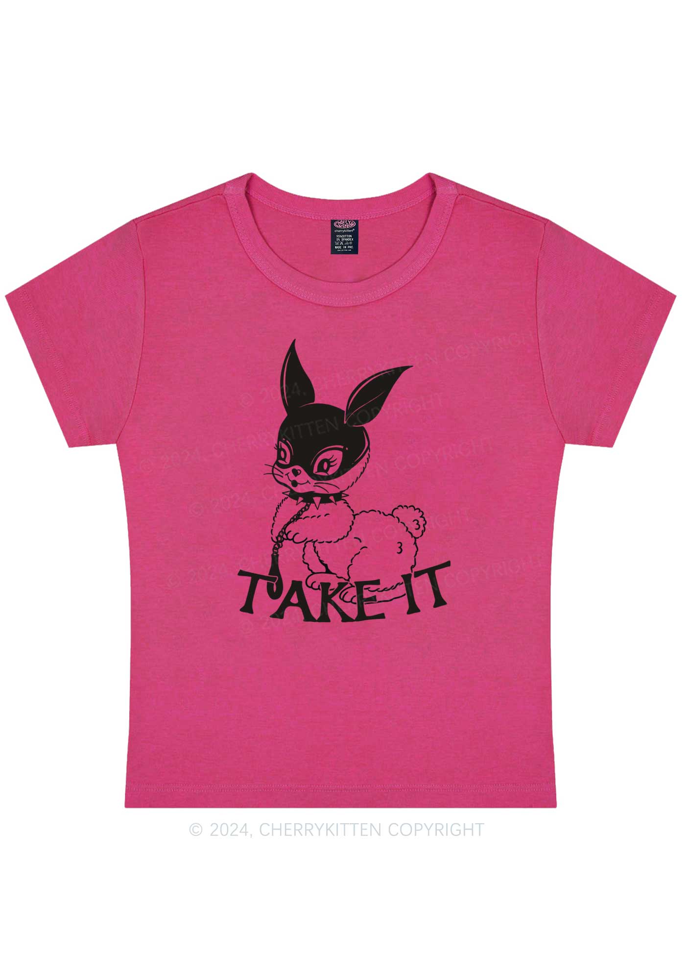 Take It Bunny Y2K Baby Tee Cherrykitten - Image 6