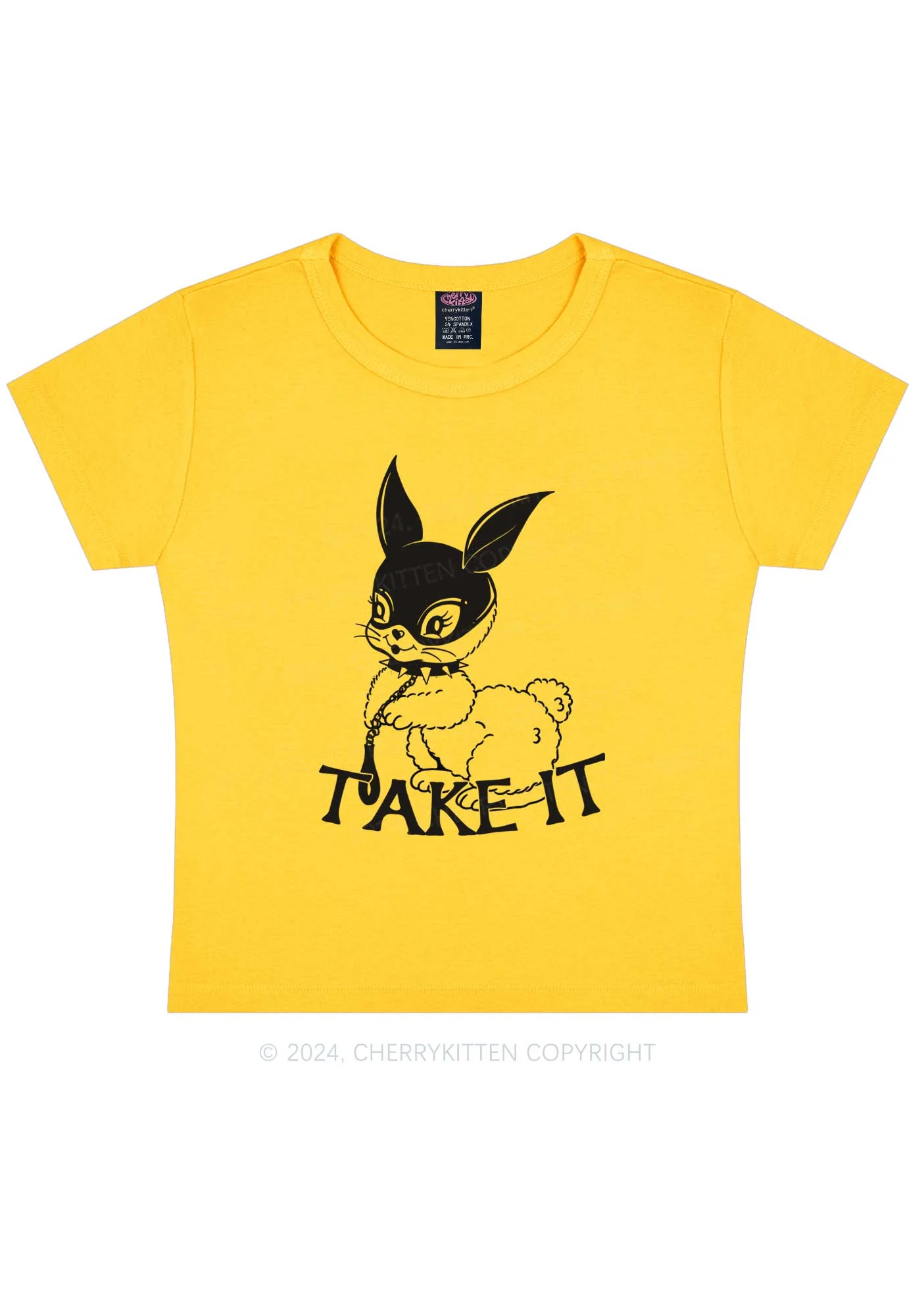 Take It Bunny Y2K Baby Tee Cherrykitten - Image 7