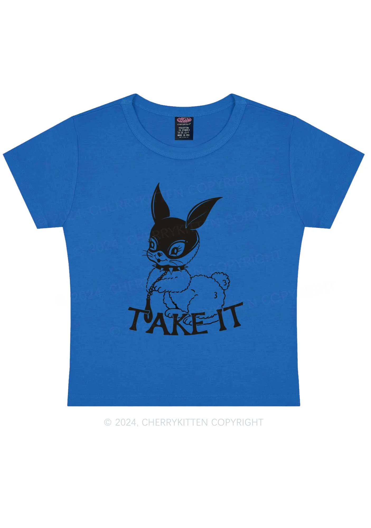 Take It Bunny Y2K Baby Tee Cherrykitten - Image 9