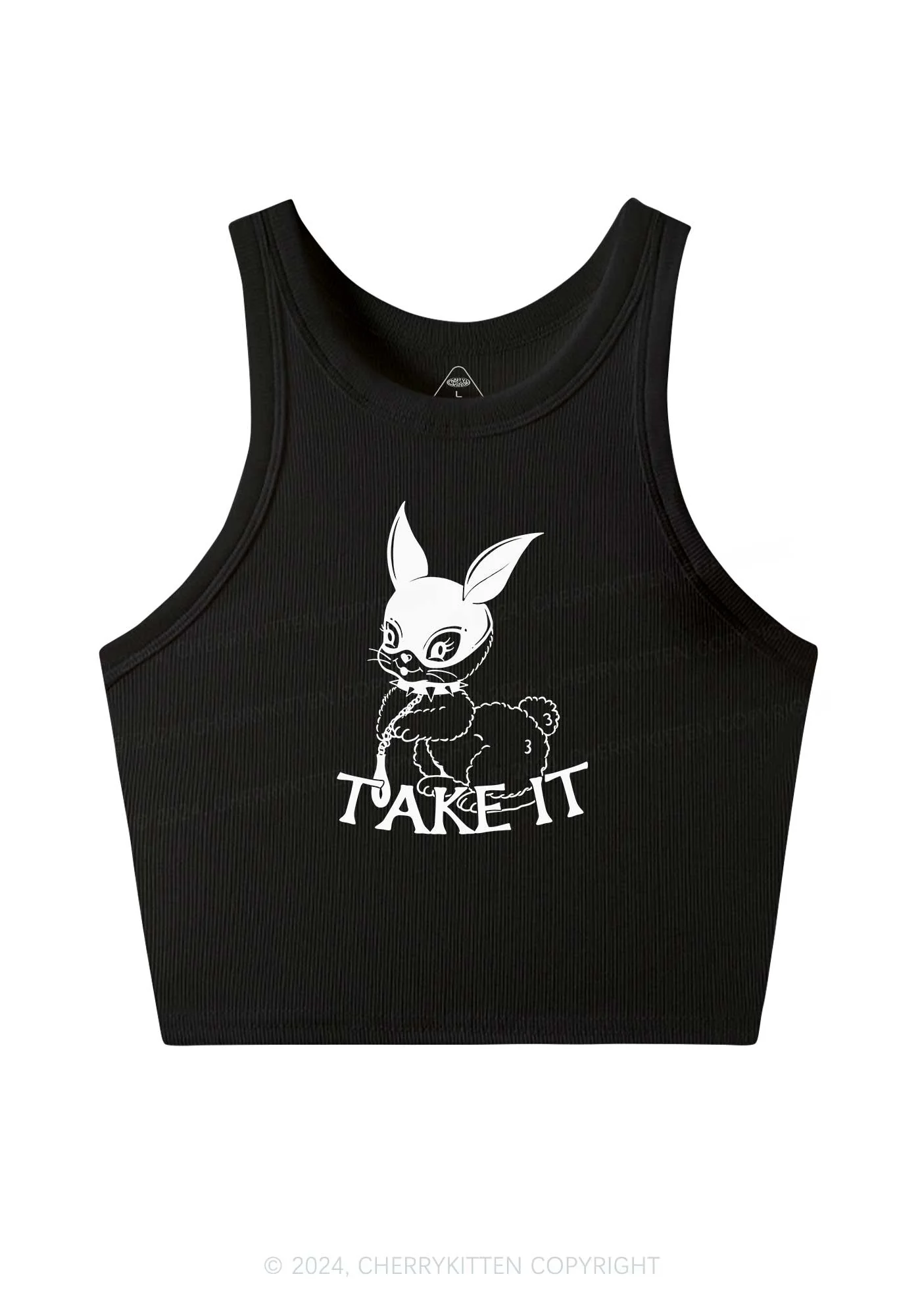 Take It Bunny Y2K Crop Tank Top Cherrykitten - Image 3