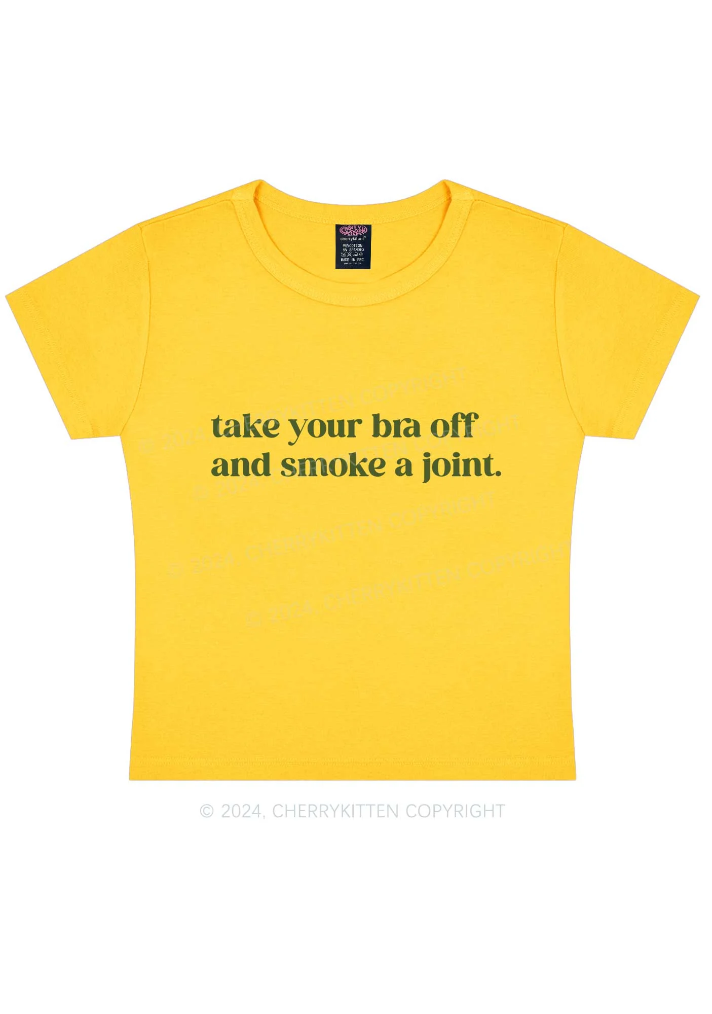 Take Your Bra Off Y2K Baby Tee Cherrykitten - Image 10
