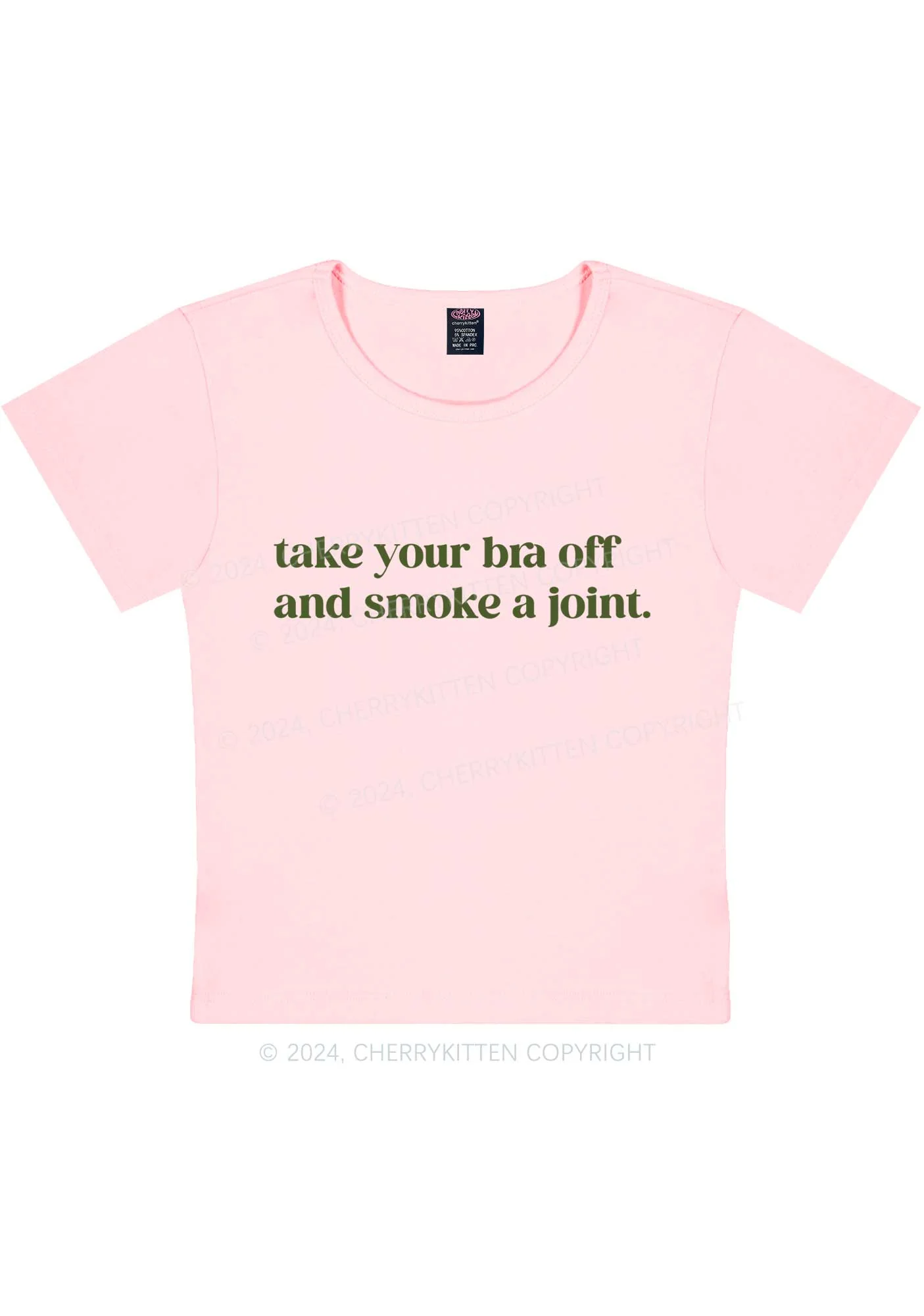 Take Your Bra Off Y2K Baby Tee Cherrykitten - Image 13