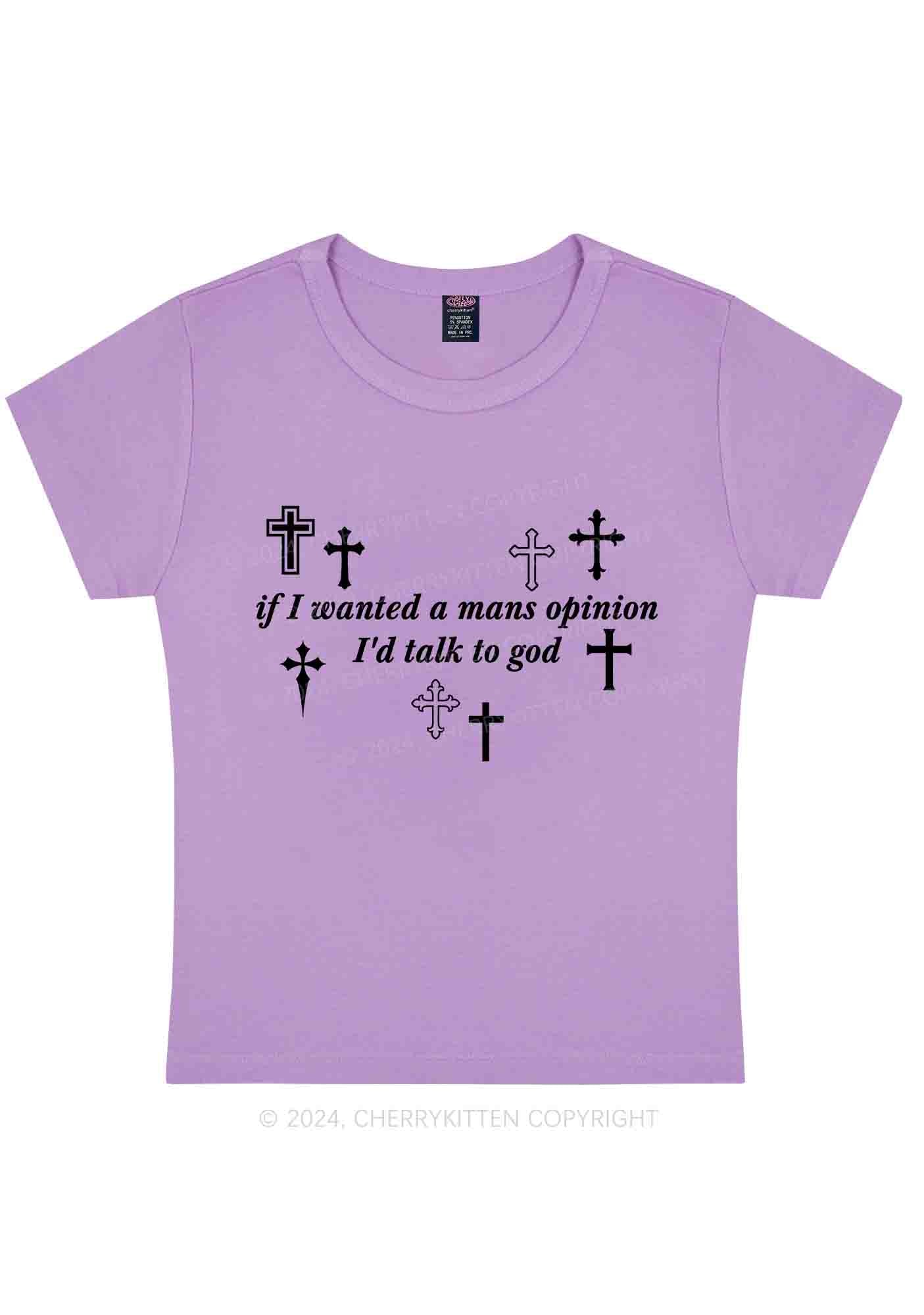Talk To God Y2K Baby Tee Cherrykitten - Image 6