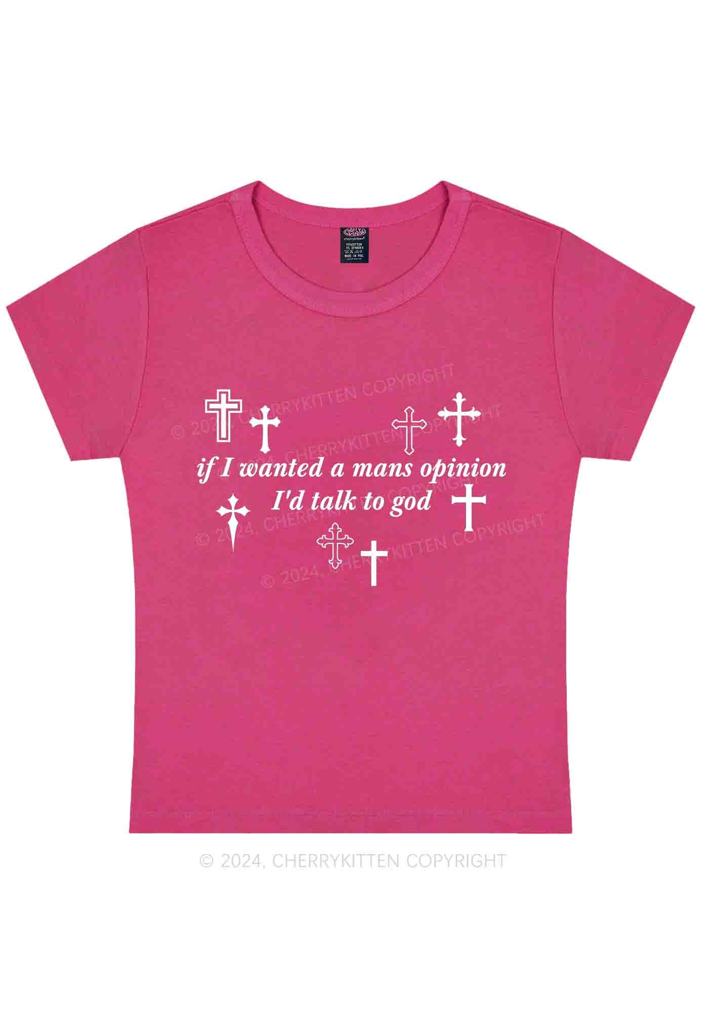 Talk To God Y2K Baby Tee Cherrykitten - Image 7
