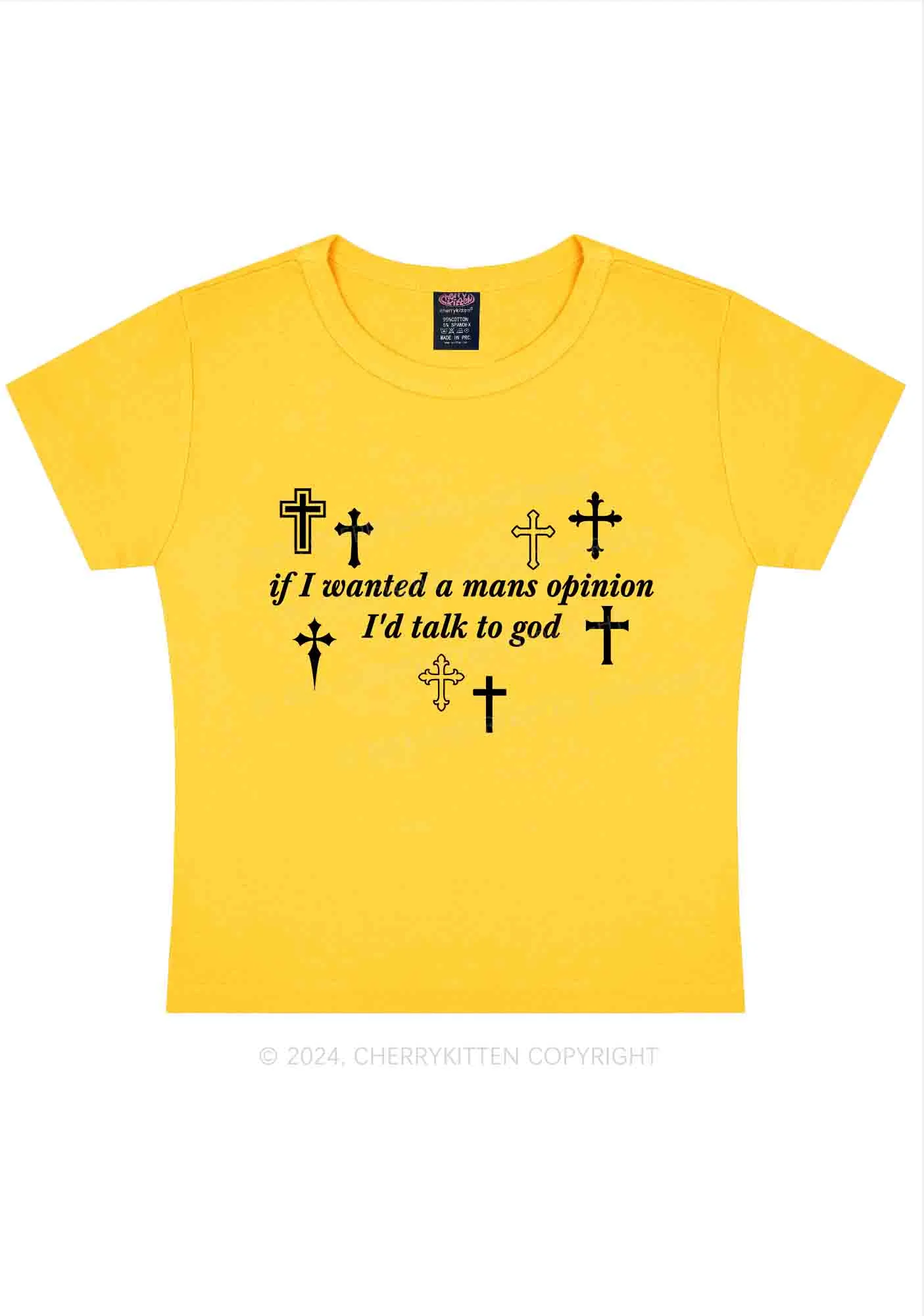 Talk To God Y2K Baby Tee Cherrykitten - Image 9
