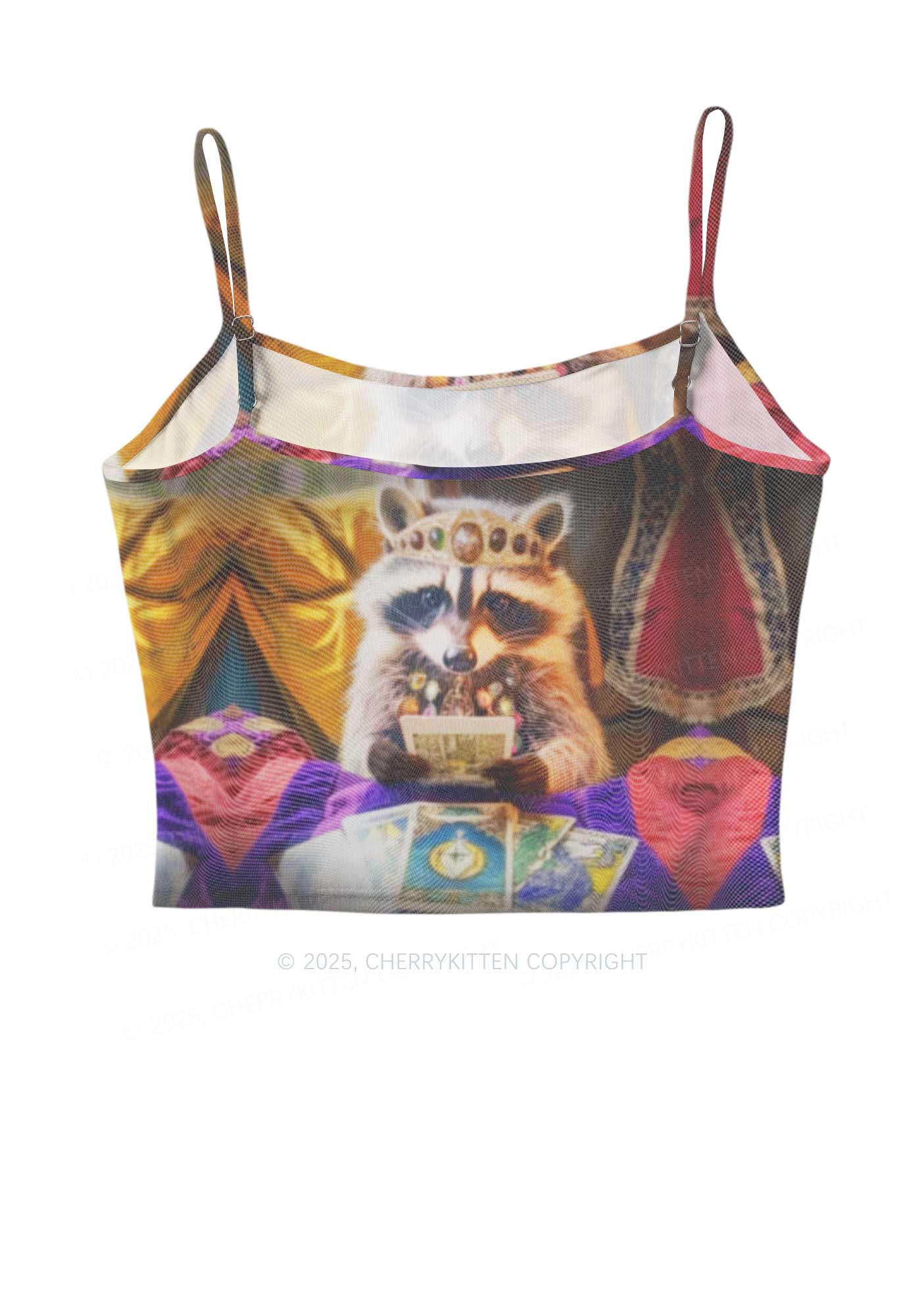 Tarot Raccoon Y2K Mesh Cami Tank Cherrykitten - Image 3