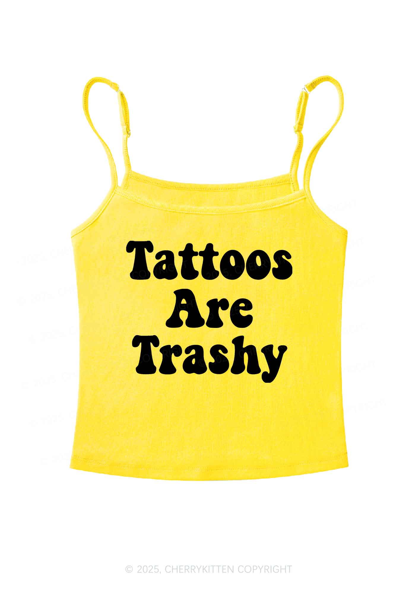 Tattoos Are Trashy Y2K Spaghetti Strap Cami Cherrykitten - Image 5