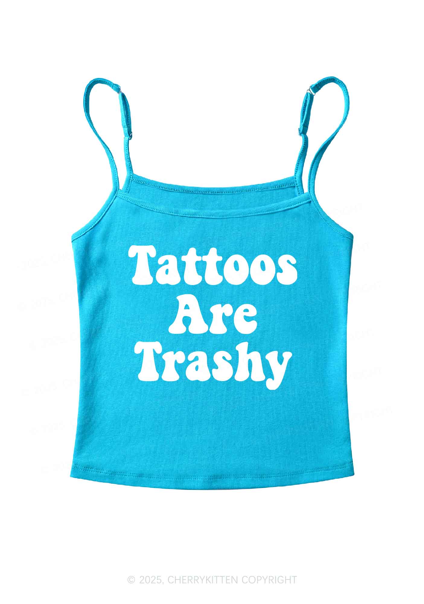 Tattoos Are Trashy Y2K Spaghetti Strap Cami Cherrykitten - Image 6