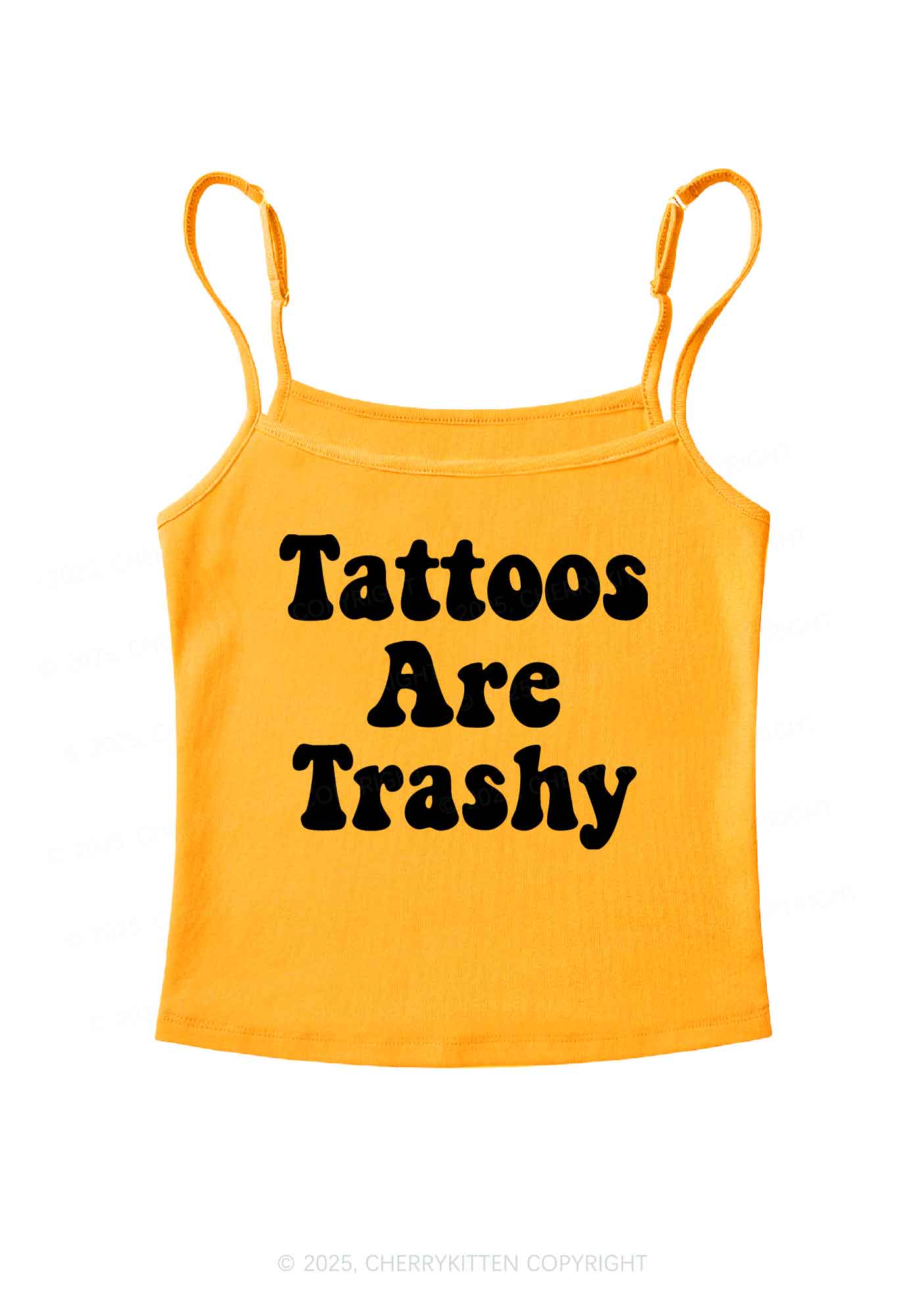 Tattoos Are Trashy Y2K Spaghetti Strap Cami Cherrykitten - Image 7