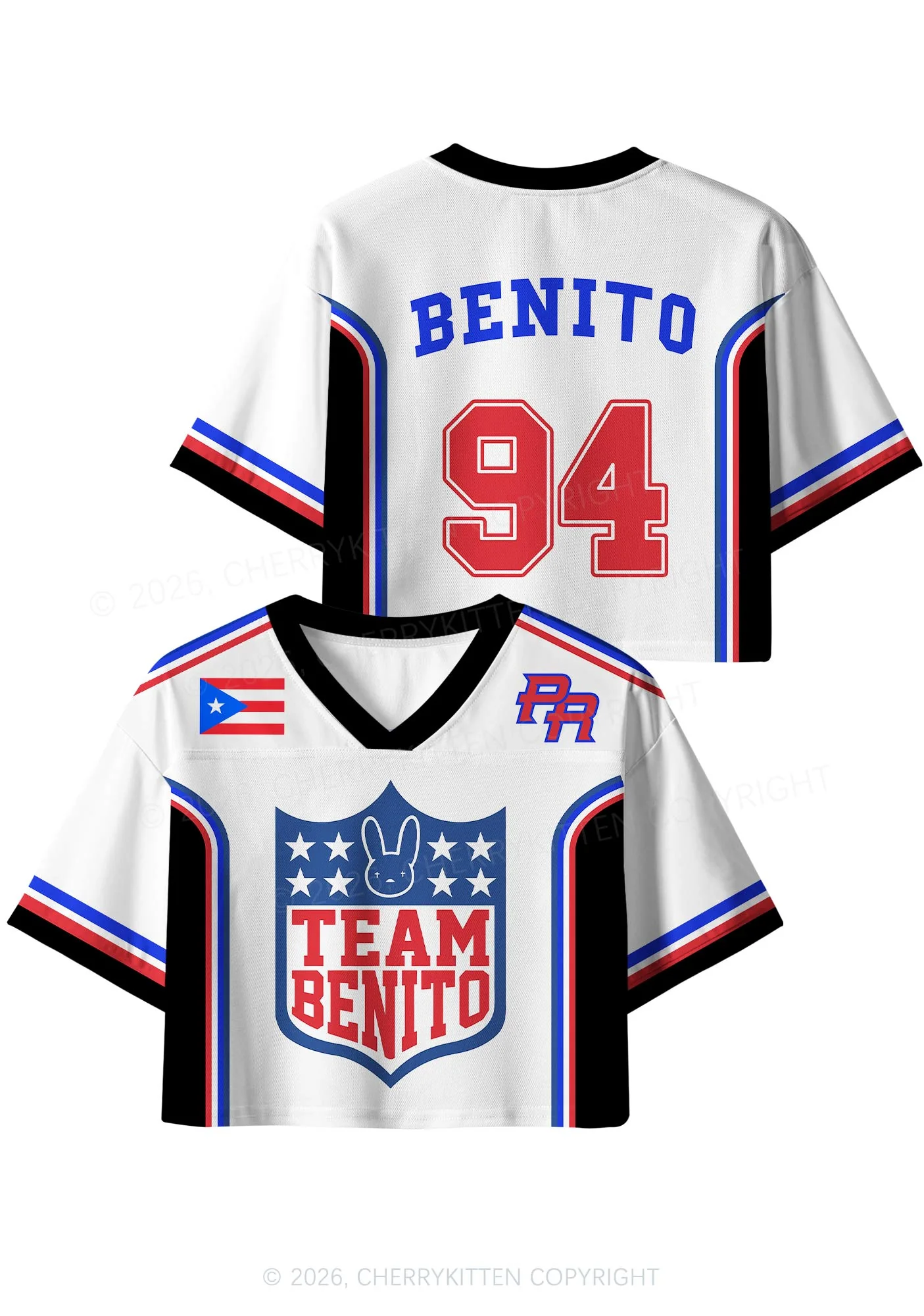 Team Bunny Y2K Crop Sport Jersey Shirts Cherrykitten - Image 4