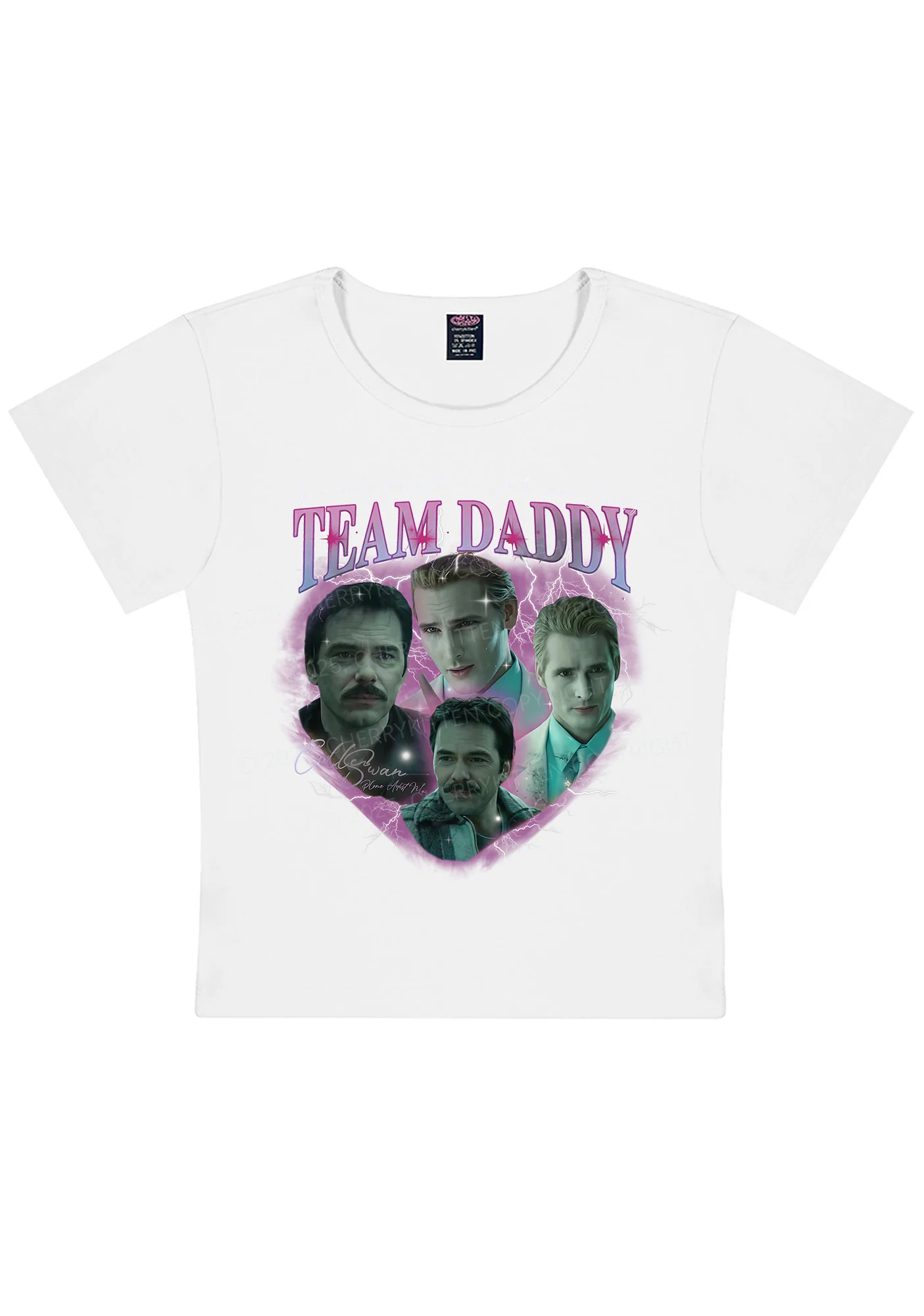Team Daddy Y2K Baby Tee Cherrykitten - Image 3