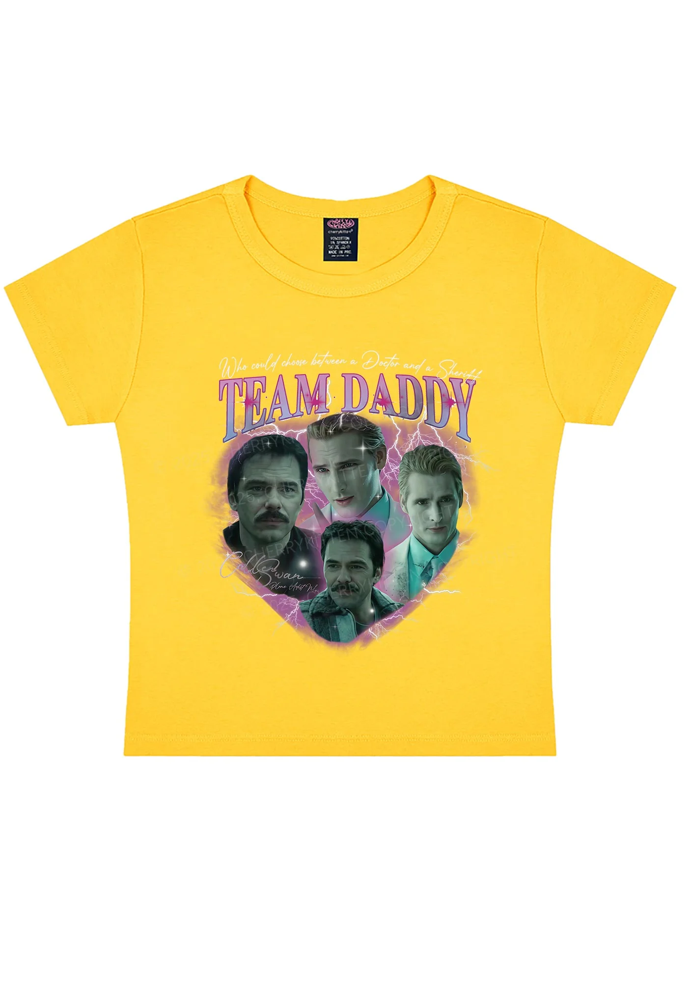 Team Daddy Y2K Baby Tee Cherrykitten - Image 7