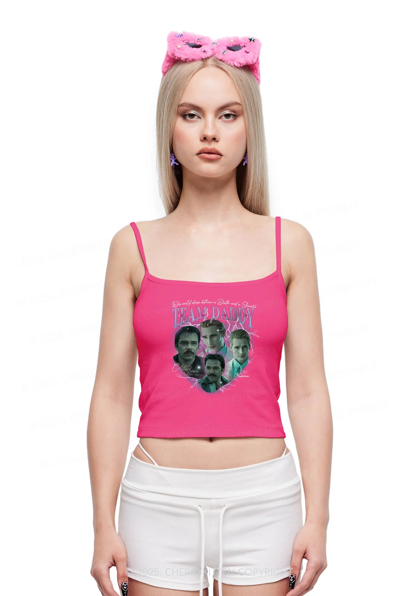Team Daddy Y2K Spaghetti Strap Cami Cherrykitten - Image 2