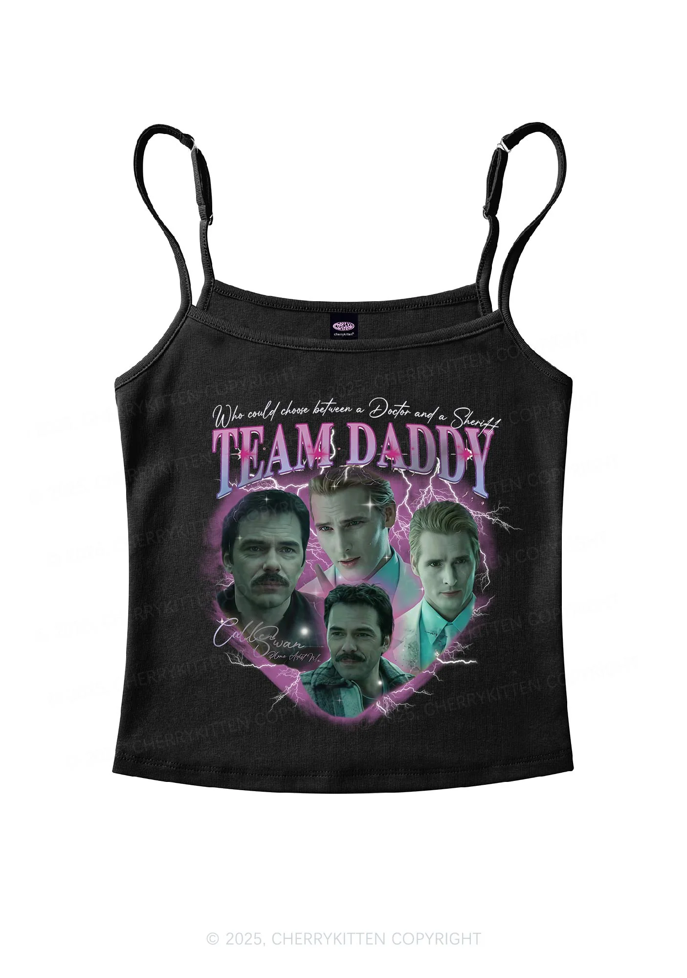 Team Daddy Y2K Spaghetti Strap Cami Cherrykitten - Image 3