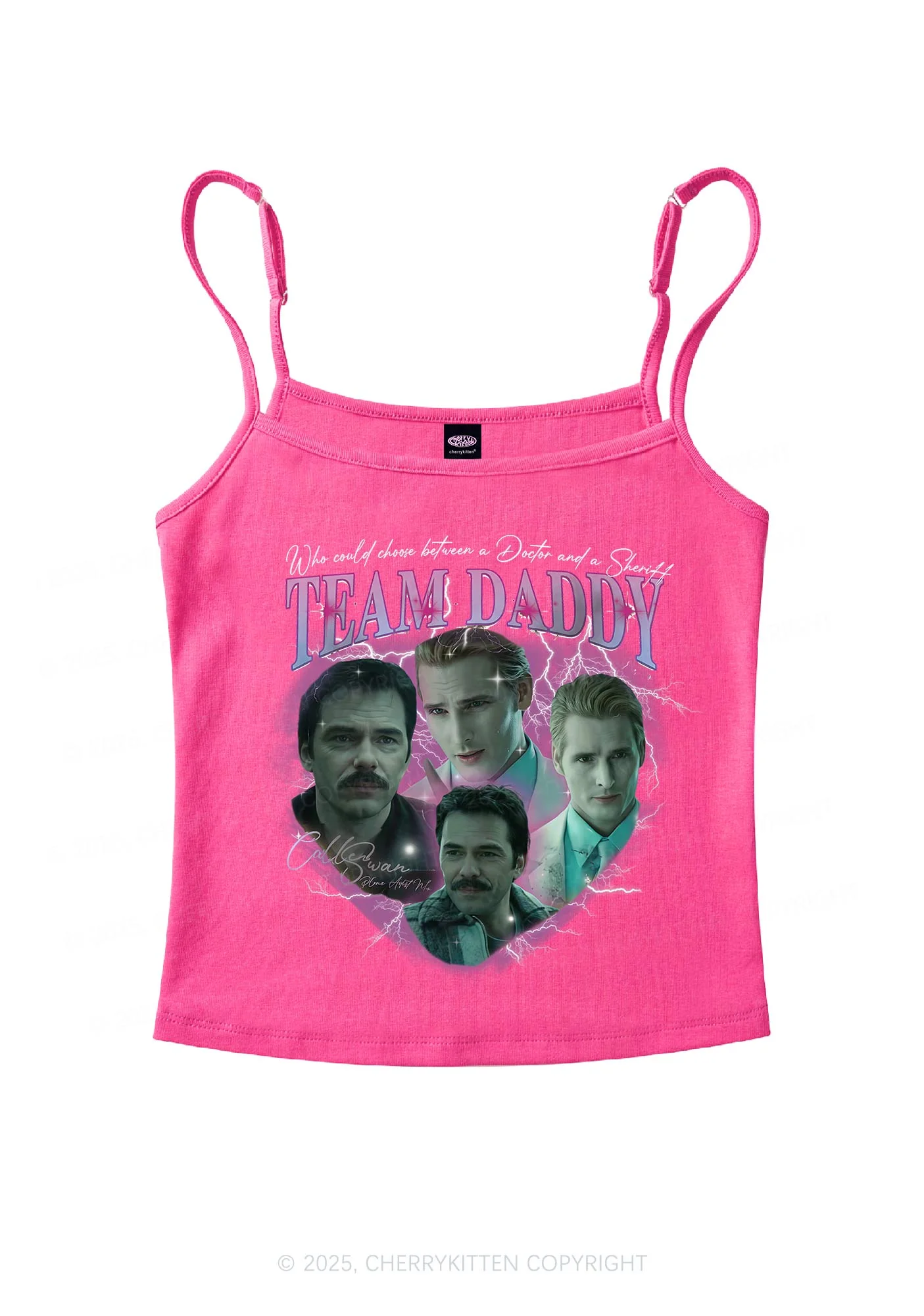 Team Daddy Y2K Spaghetti Strap Cami Cherrykitten - Image 5