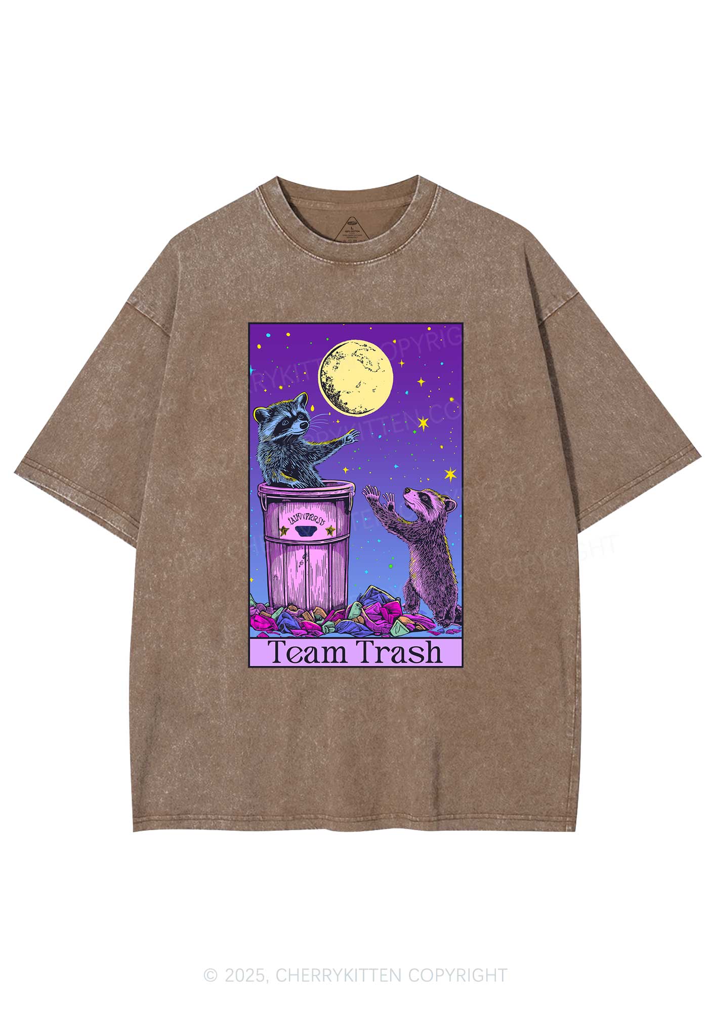 Team Trash Y2K Washed Tee Cherrykitten - Image 7