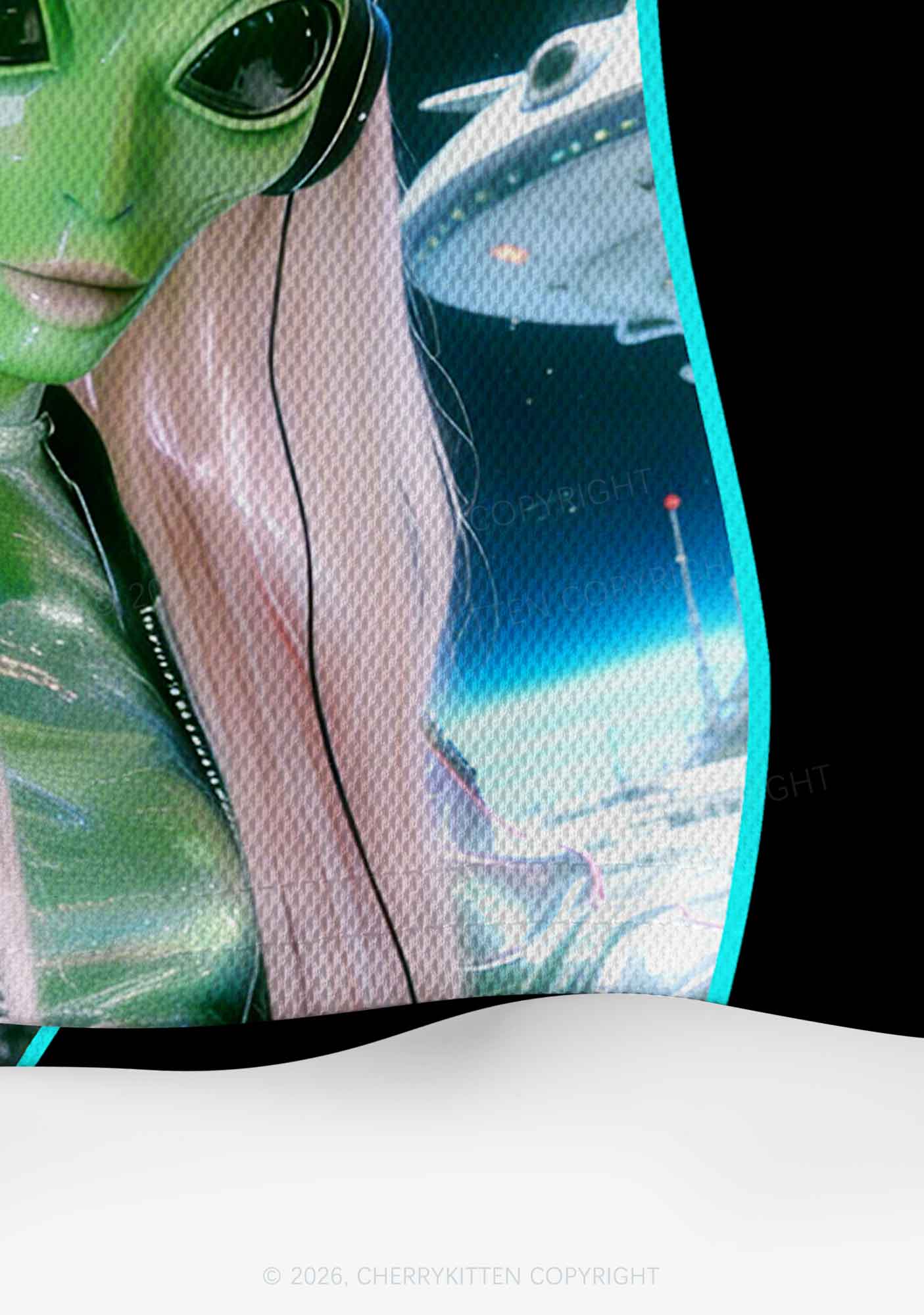 Techno Alien DJ Y2K Crop Sport Jersey Shirts Cherrykitten - Image 7